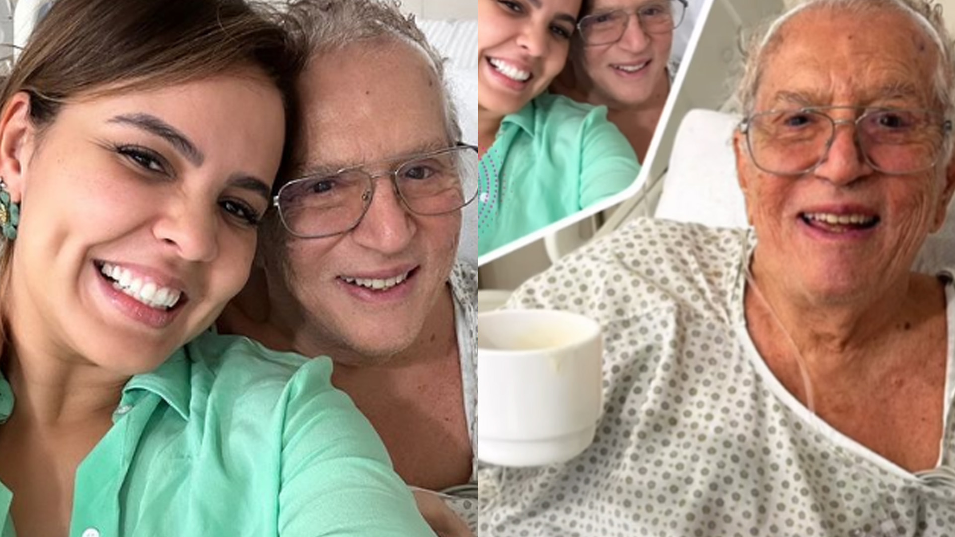 Esposa mostra Carlos Alberto de Nóbrega após cirurgia delicada na cabeça: “Deu certo”