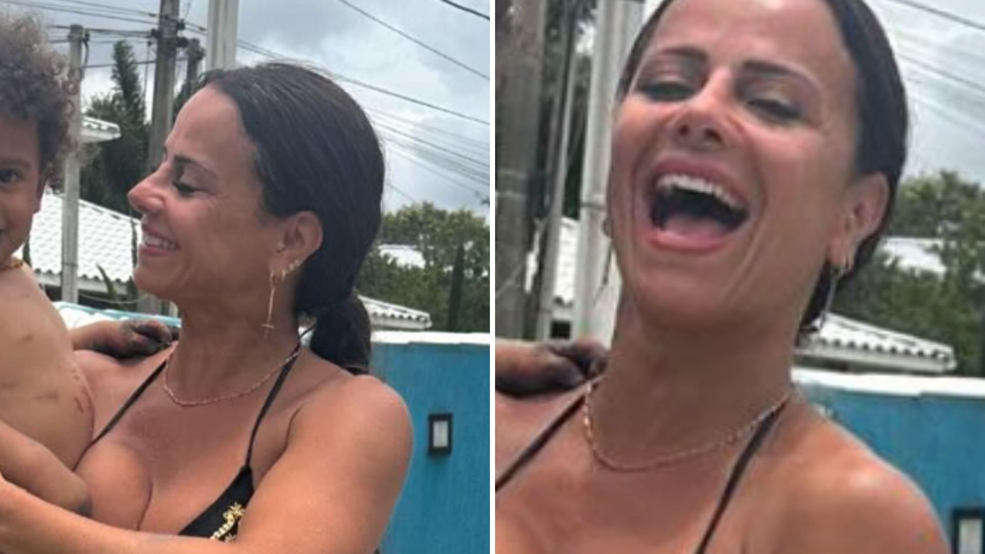 Já tá desse tamanho? Viviane Araújo mostra o filho cabeludíssimo em fotos