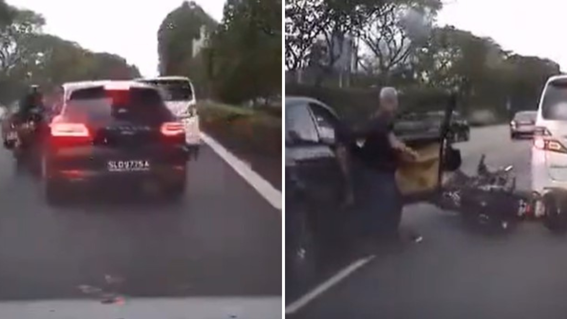 Inacreditável! Motorista se envolve em acidentes com dois motociclistas em questão de segundos