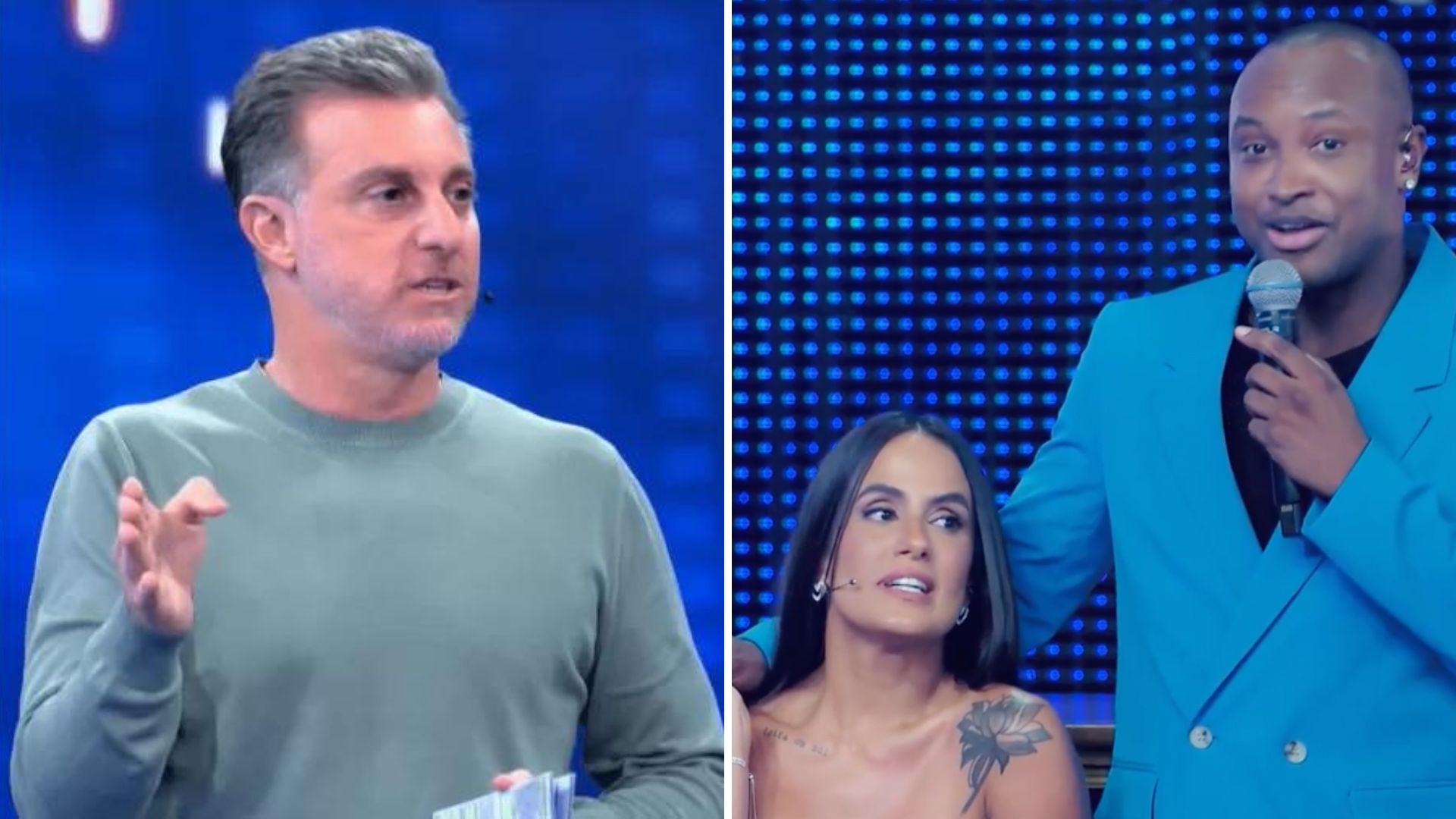 Huck alfineta Fernanda Souza e constrange Thiaguinho ao vivo: “Encaixou”