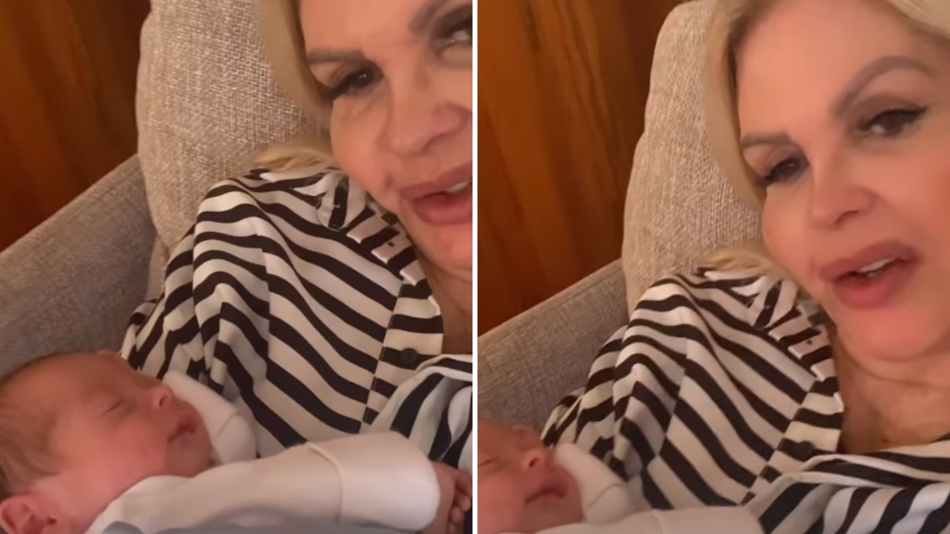 Monique Evans encanta ao mostrar novos registros com os netinhos gêmeos: “Que benção”