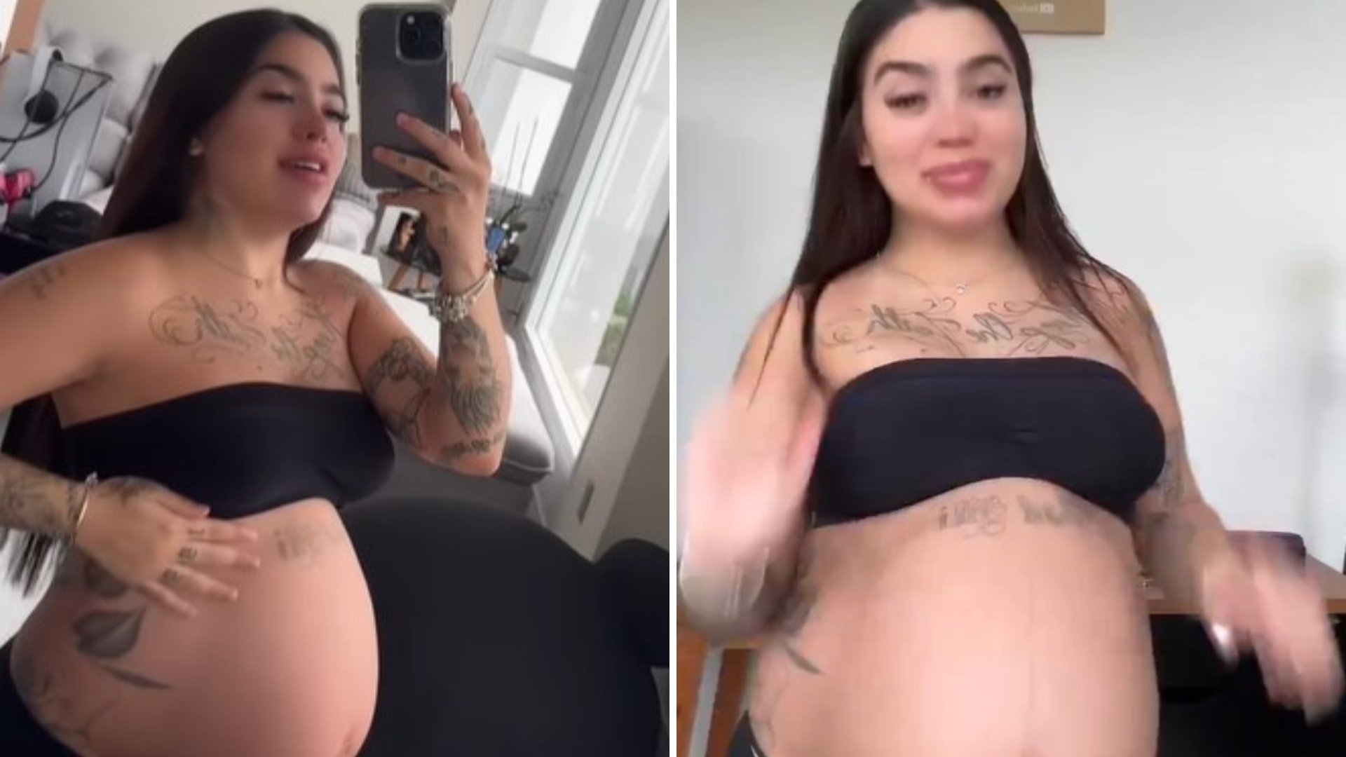 Na reta final da gestação, MC Mirella impressiona ao mostrar barrigão: “O tamanho”