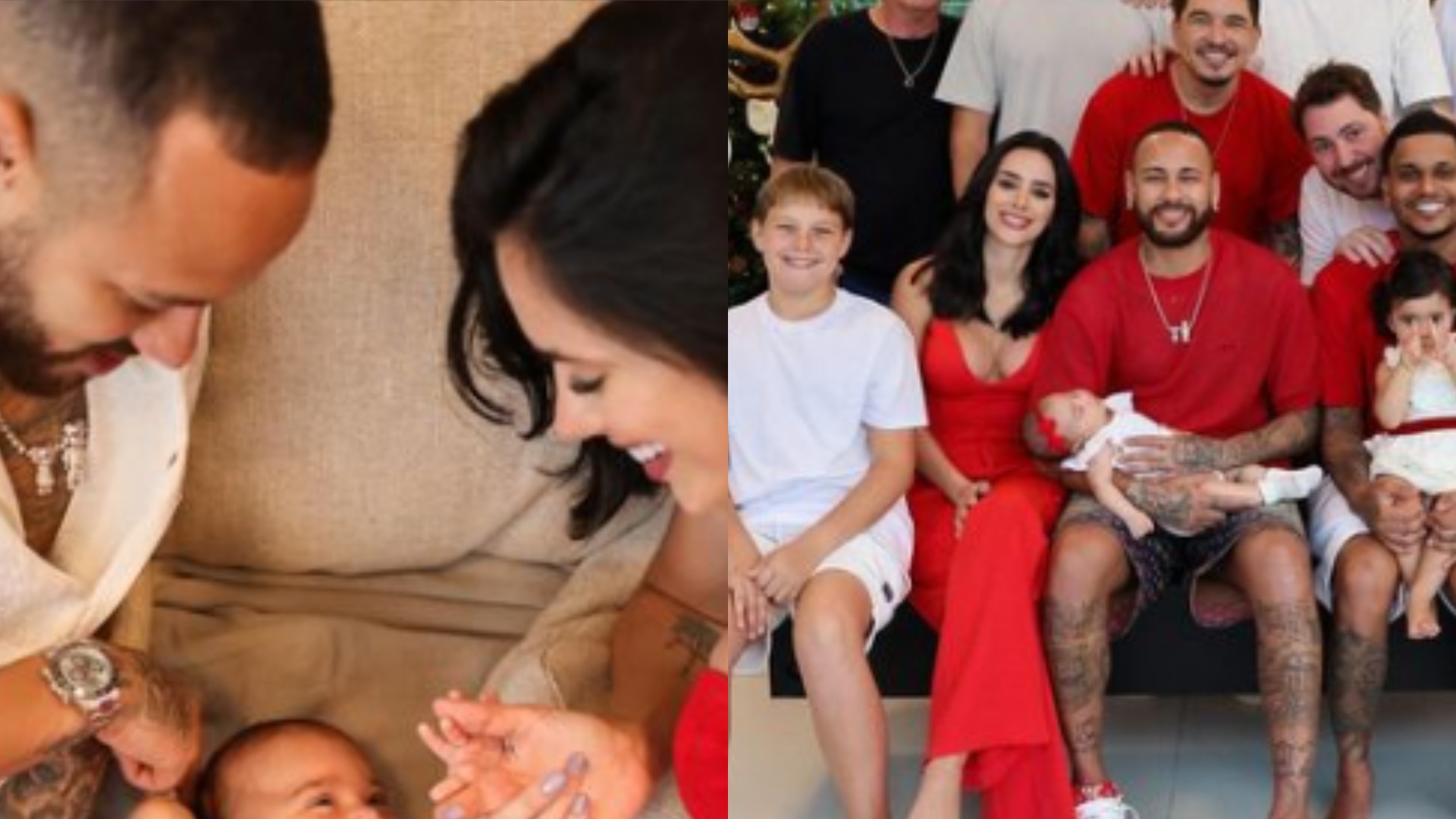 Voltaram? Neymar e Bruna Biancardi passam Natal juntinhos e posam com a família