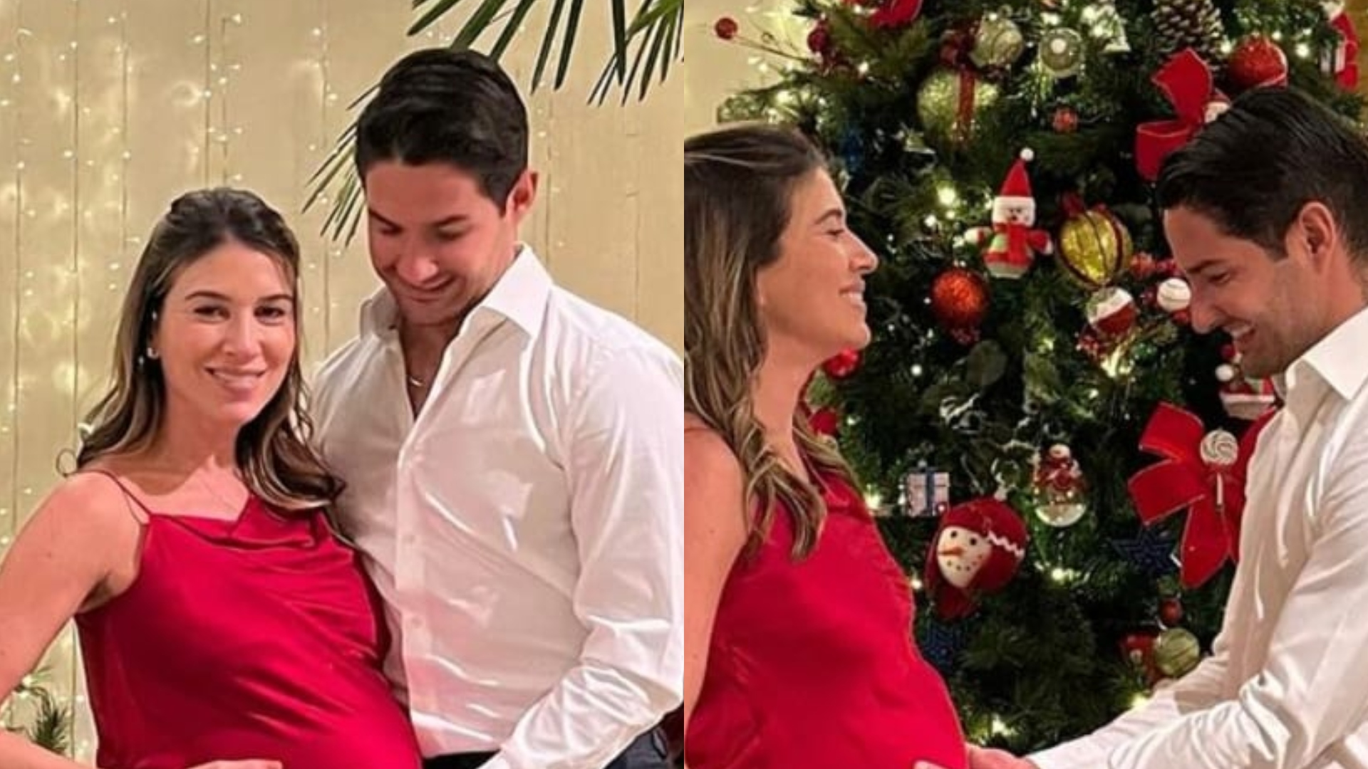 Grávida, Rebeca Abravanel passa Natal agarradinha com Pato e exibe barrigão