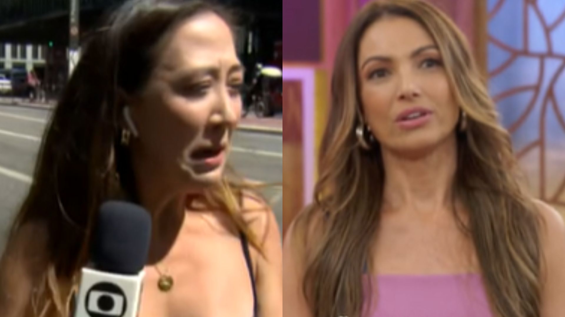 Repórter do ‘Encontro’ se desespera em reportagem ao vivo: “Assaltada”