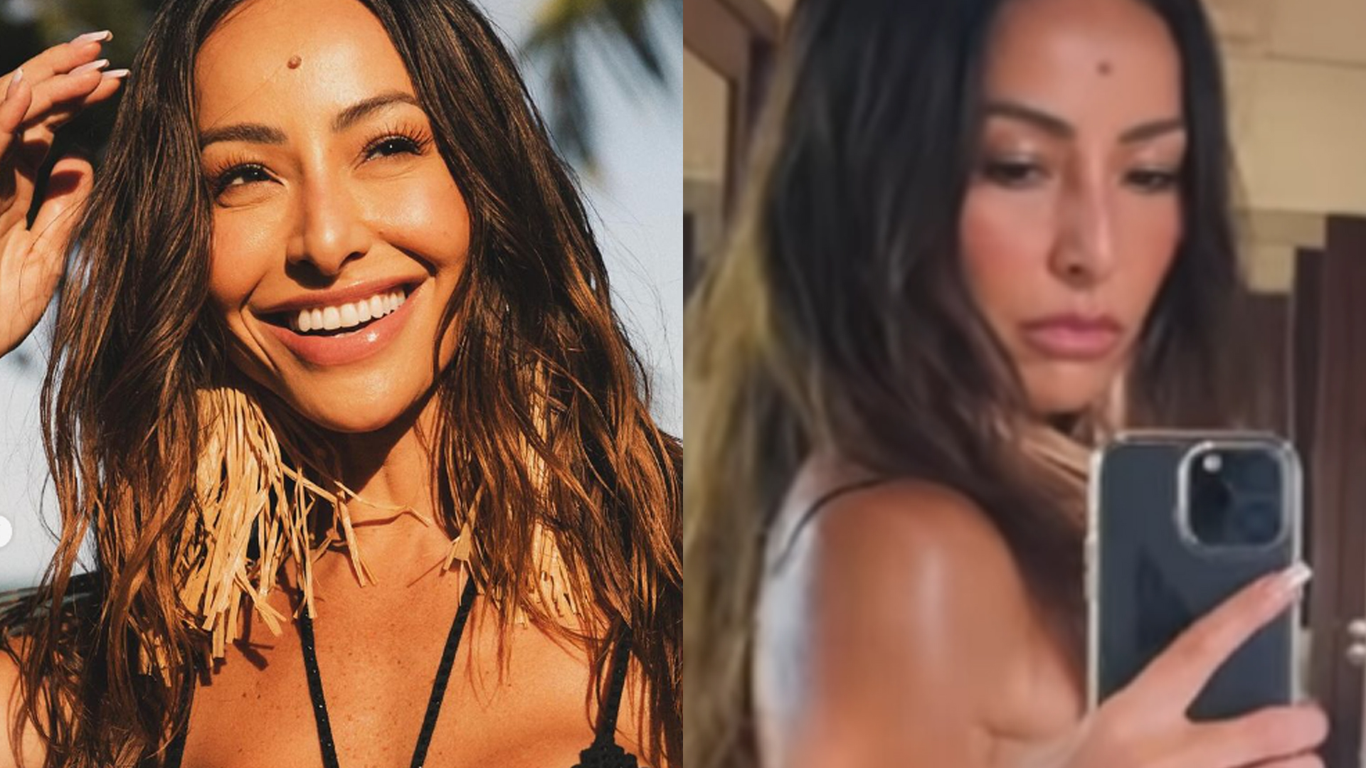 Sabrina Sato mal cobre o essencial com biquíni estilo “Eva”: “Zero defeitos”