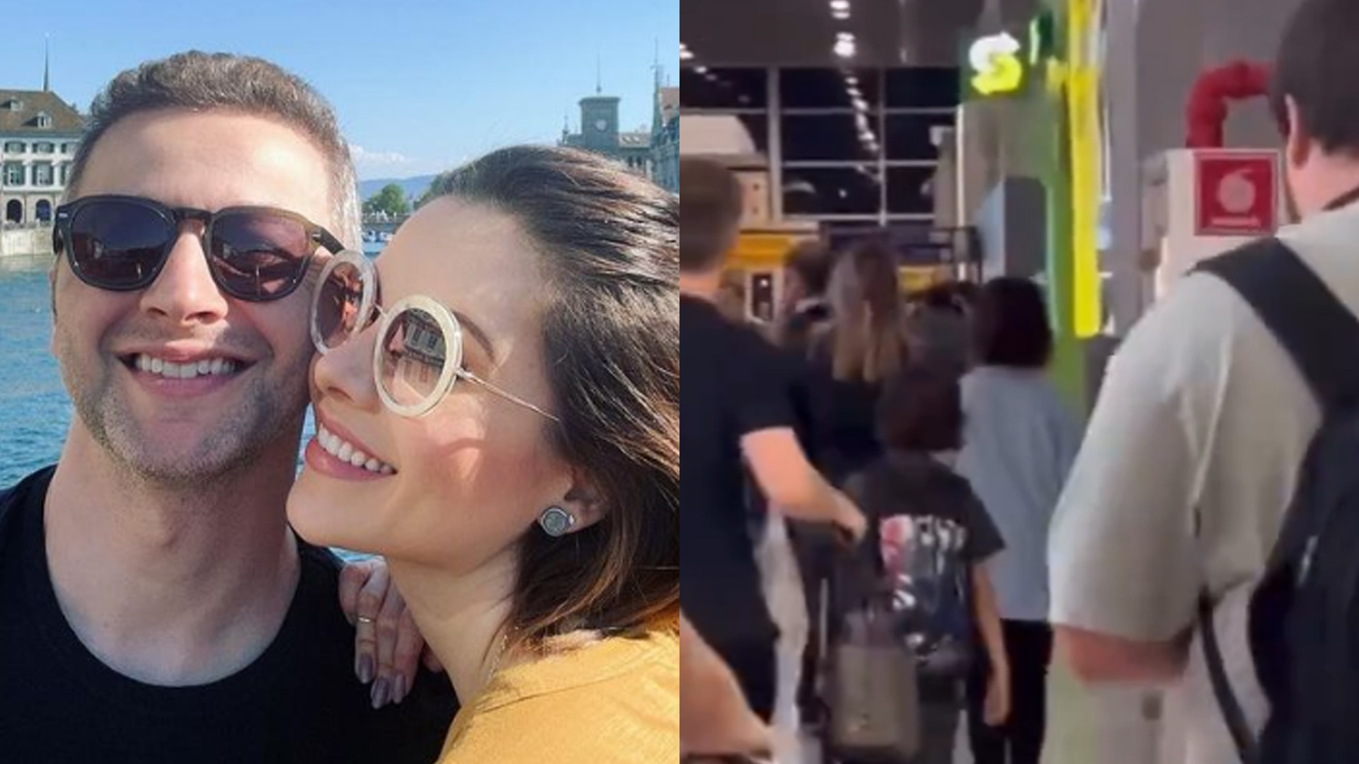 Juntos? Sandy e Lucas Lima são flagrados com o filho em aeroporto
