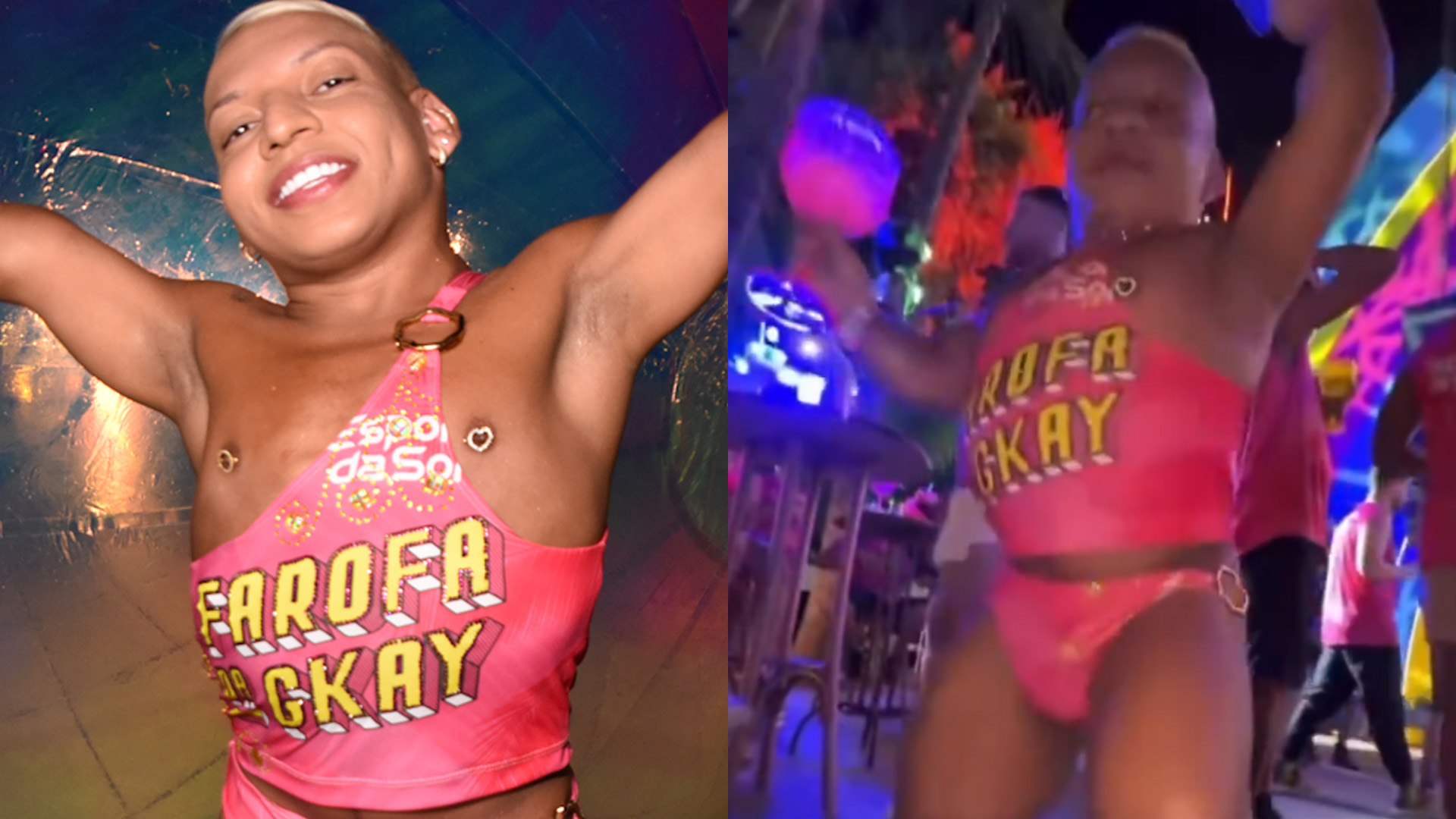 Tokinho rouba a cena na Farofa da Gkay ao aparecer rebolando só de cueca