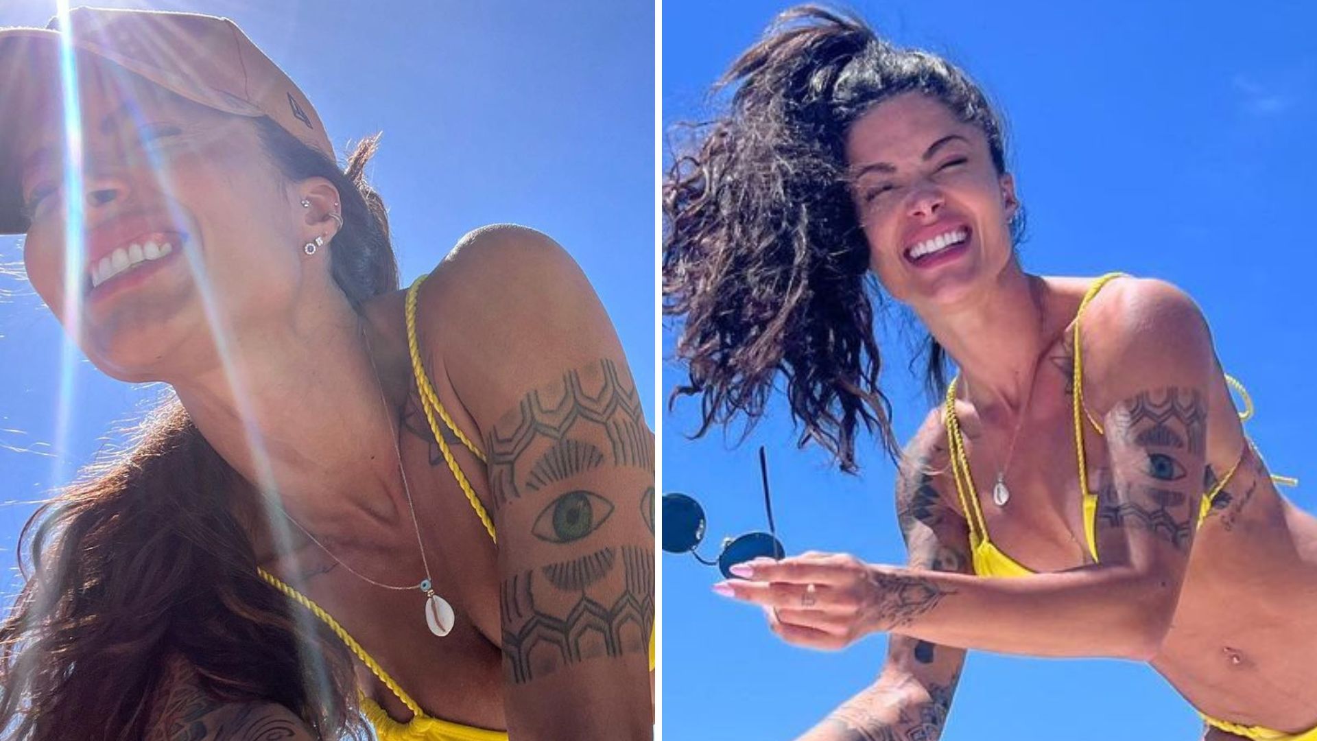 Solteiríssima, Aline Campos empina bumbum gigantesco de biquíni fio-dental: “Delícia”