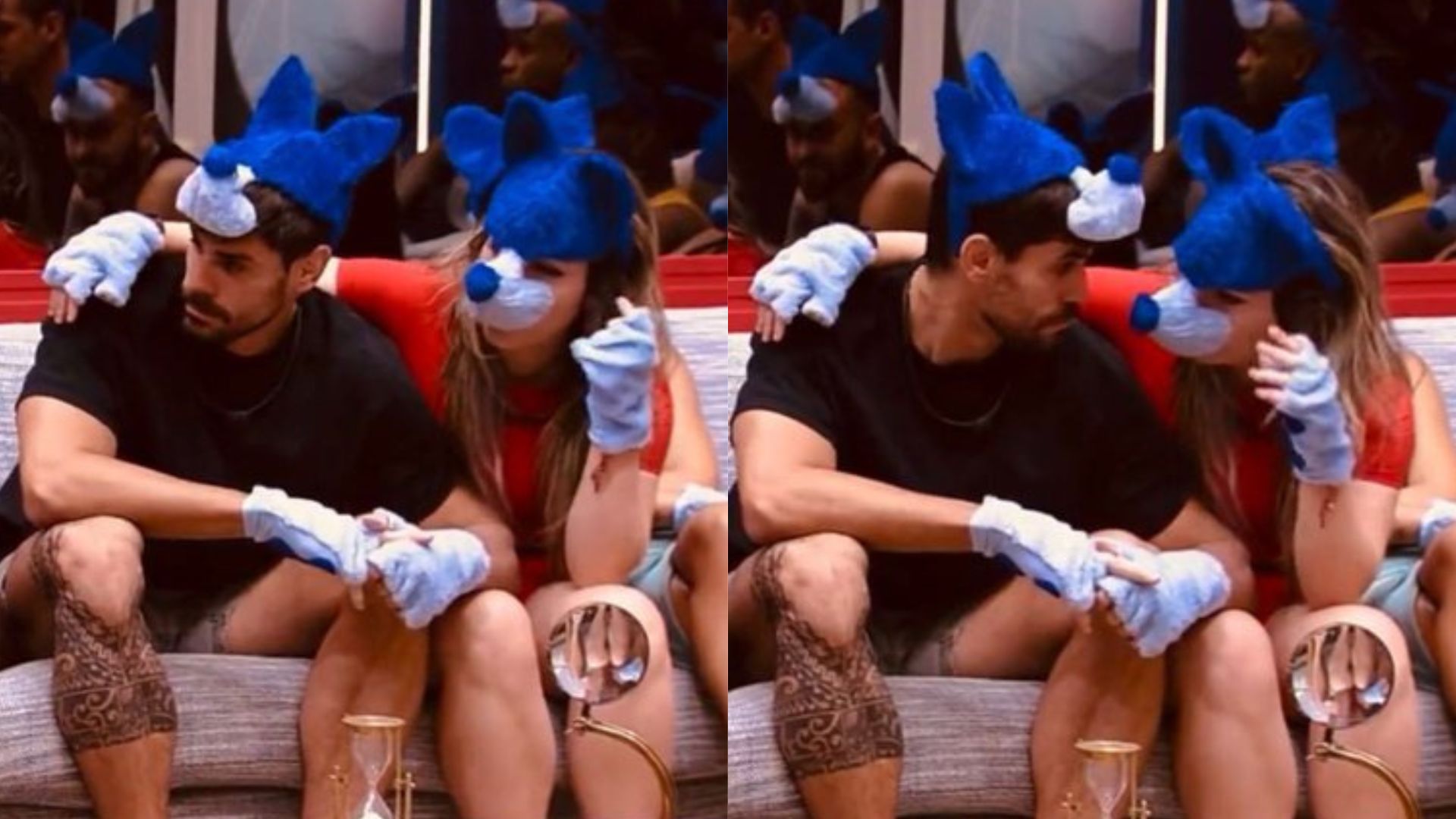 BBB23: Abraçados, Amanda e Cara de Sapato surpreendem web com beijinho: “Romântico”