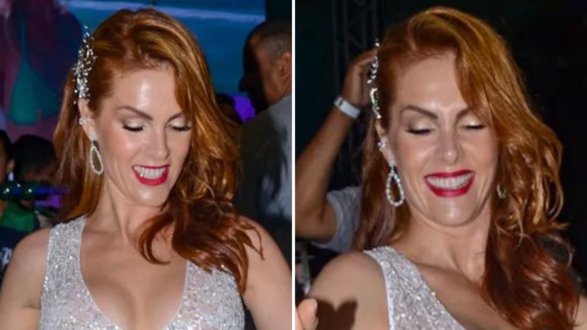 Ana Hickmann mostra samba no pé com vestido curtíssimo em esquenta de Carnaval