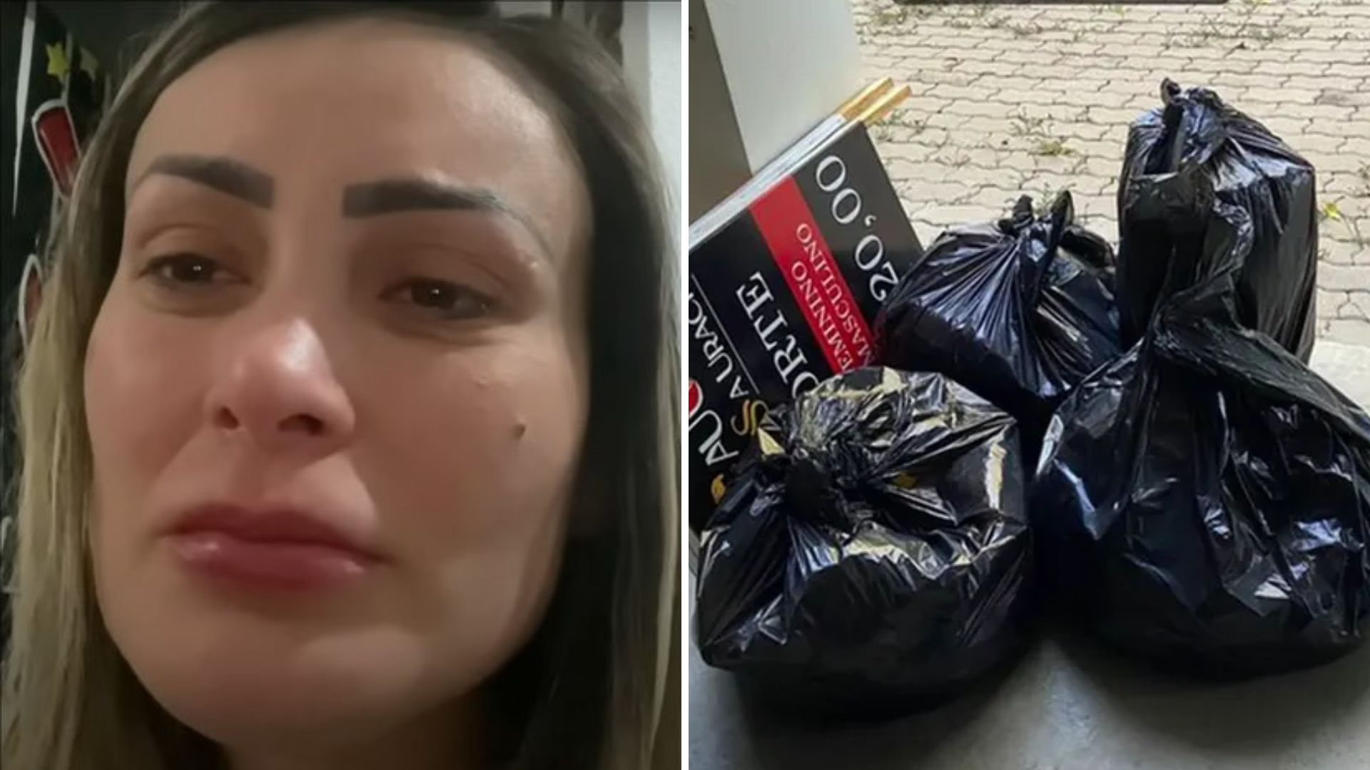 Andressa Urach surge perplexa após ex-marido jogar seus pertences no lixo: “Colocou na rua”