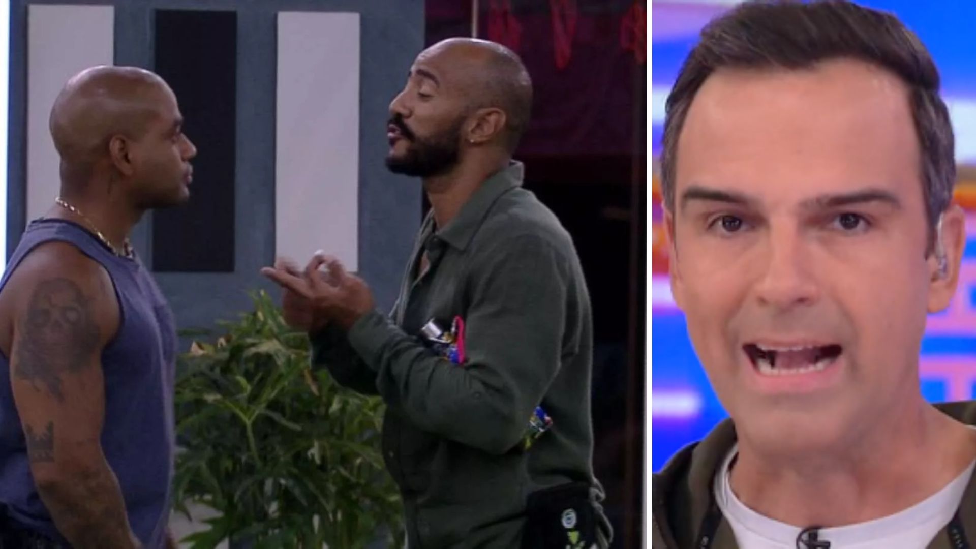 BBB23: Tadeu Schmidt ridiculariza rivalidade entre Alface e Cézar: “Guerra dos carecas”