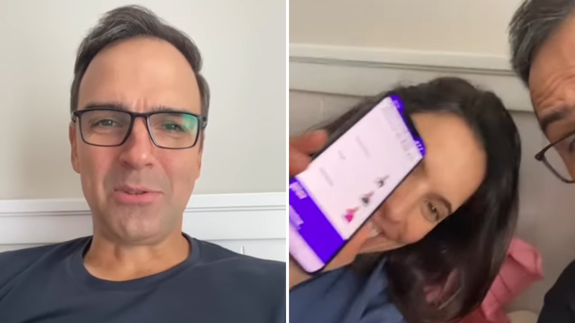 BBB23: Tadeu Schmidt se diverte com esposa ao preparar discurso: “Votando sem parar”