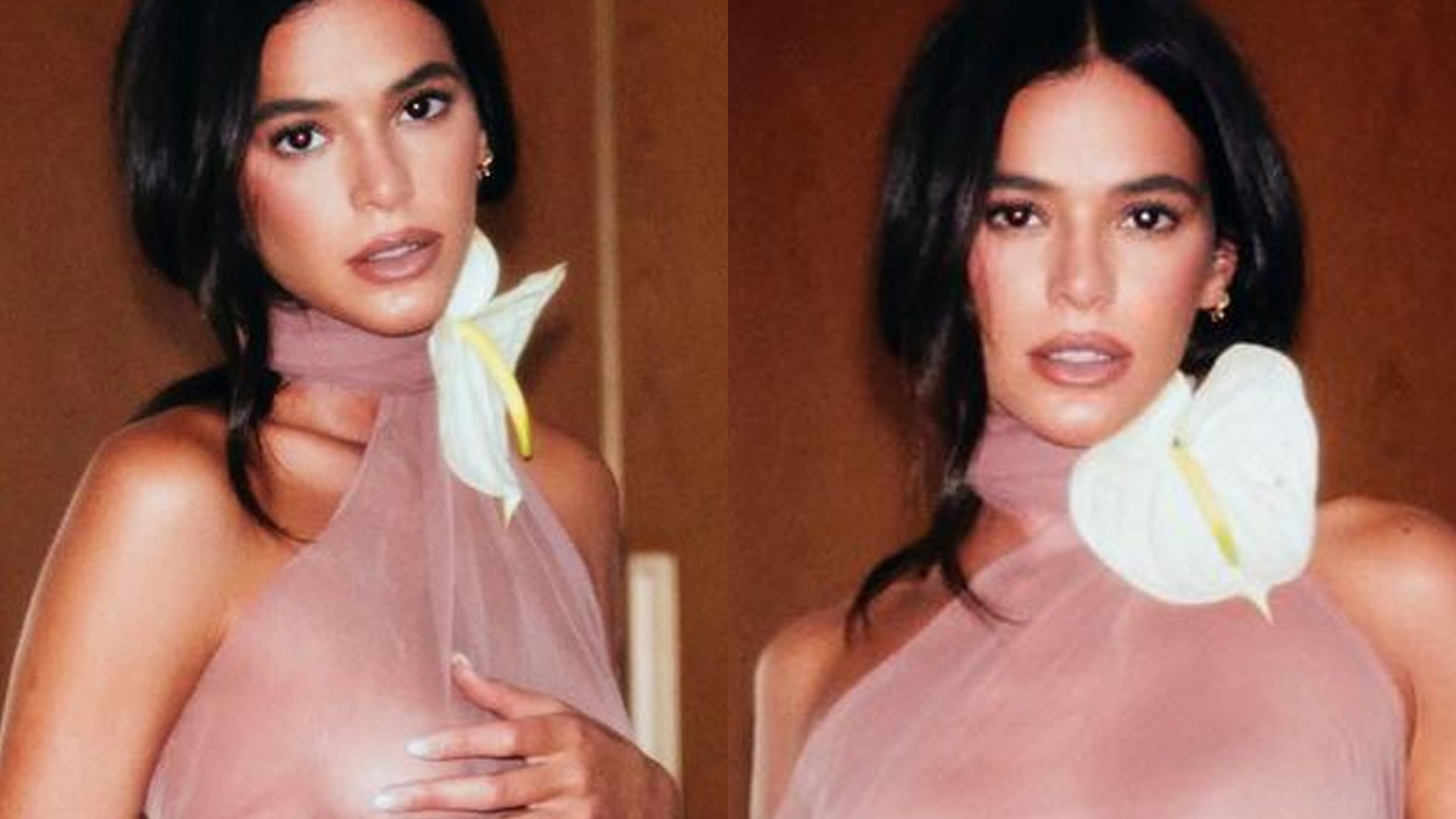 Sem sutiã, Bruna Marquezine aparece de vestido transparente e não esconde nada: “Dona do Brasil”