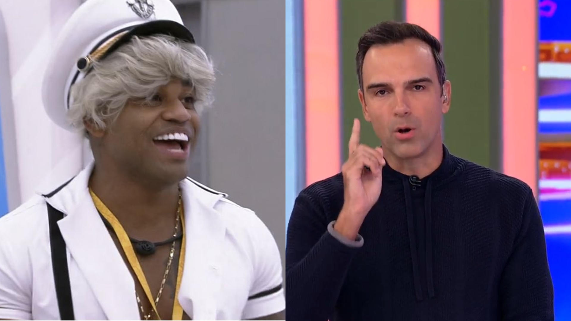 BBB23: Cezar Black recebe peruca após promessa de Tadeu Schmidt: “Perdeu Tina”