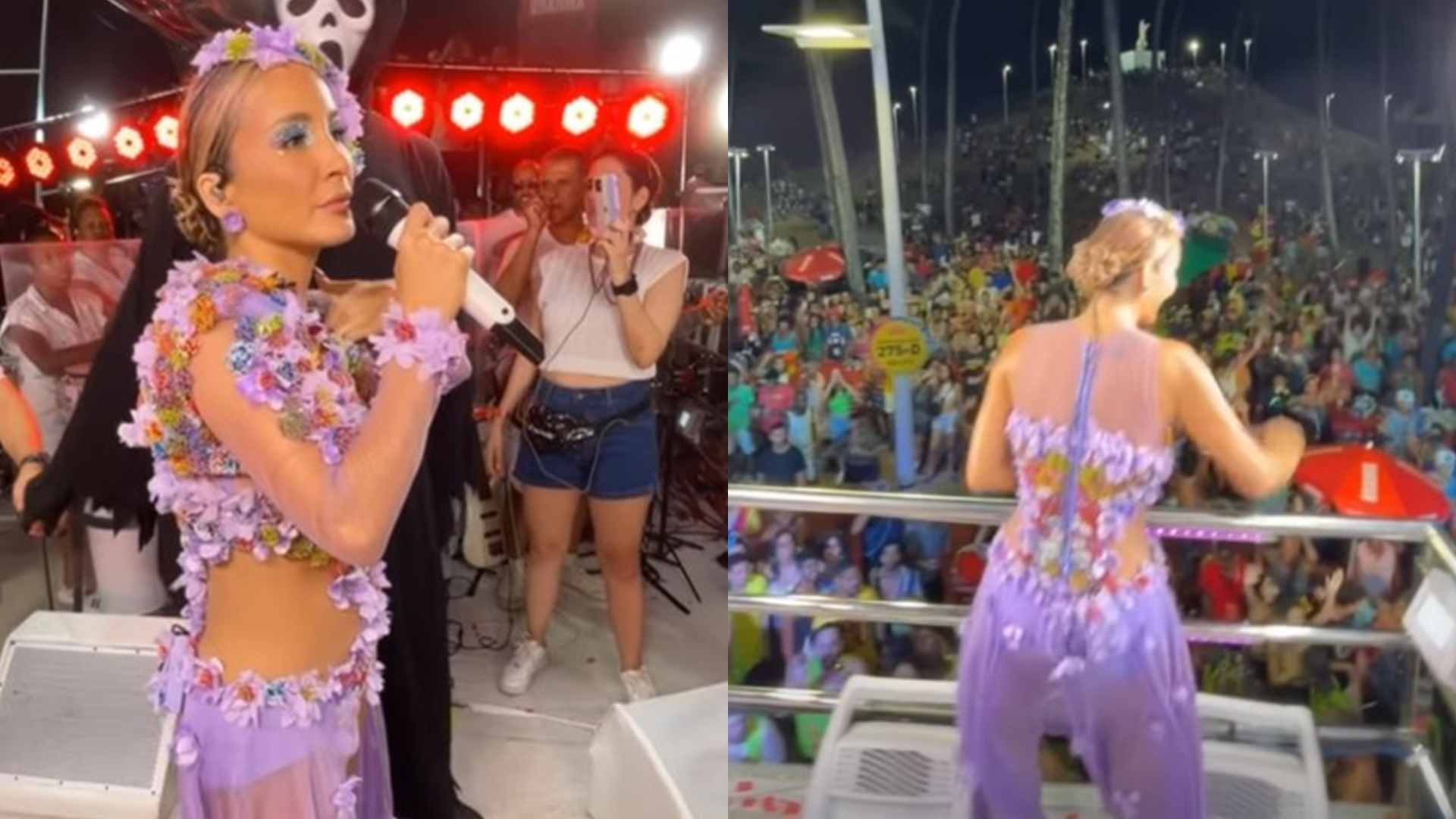 Claudia Leitte é atacada em bloco de rua e rebate: “É tudo mentira”