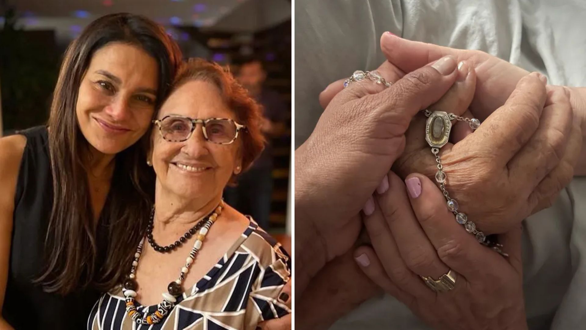 Dira Paes lamenta morte da mãe aos 90 anos: “Partiu segurando minha mão”
