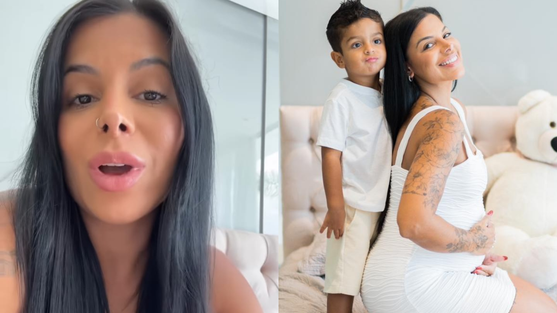Após pesadelo na primeira gravidez, Evelyn Regly expõe preocupação com amamentação: “Sem silicone”