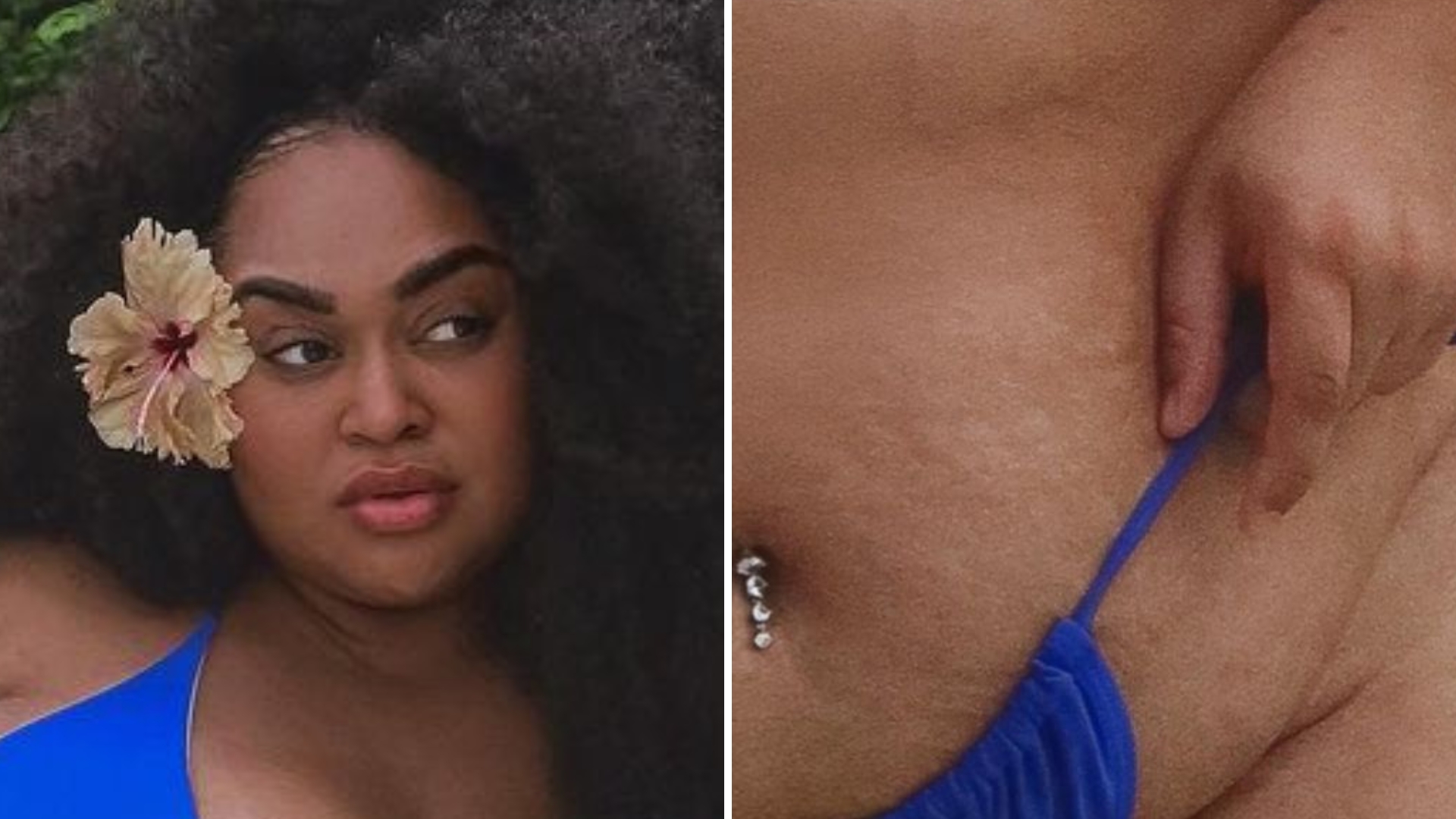 Ex-BBB Rízia Cerqueira posa de biquíni fininho: “Grandíssima gostosa”