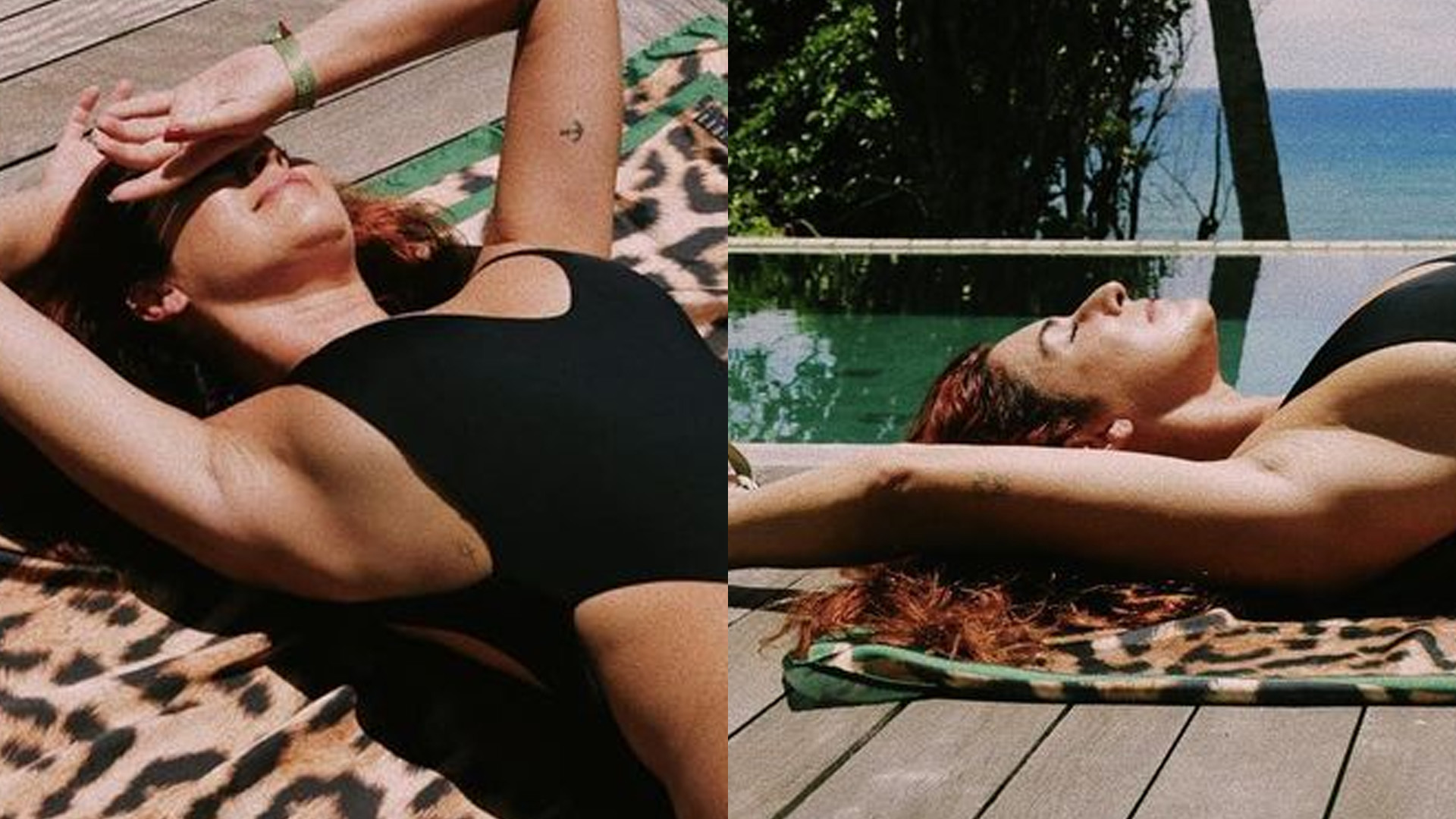 Fernanda Paes Leme se bronzeia com maiô cavado e deixa as costas nuas: “Deusa”