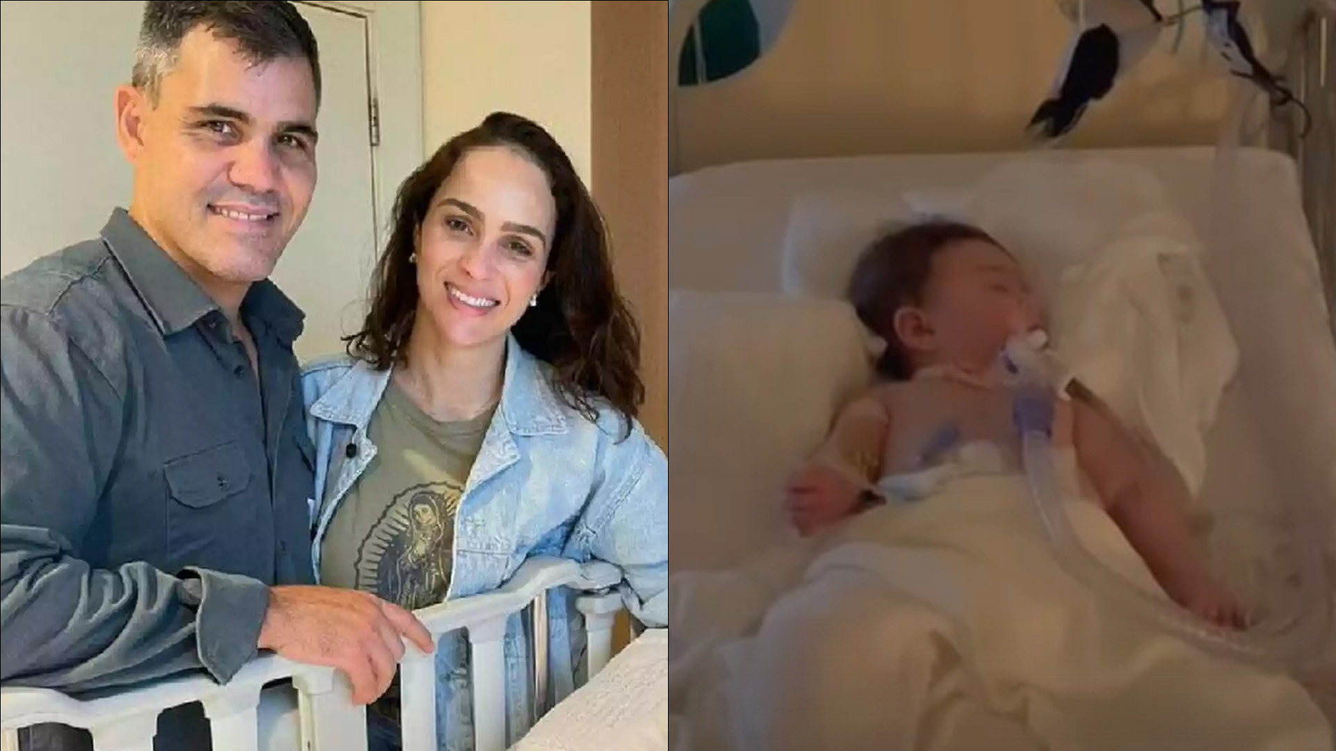 Filha de Juliano Cazarré tem ‘quarto de UTI’ em casa após alta hospitalar