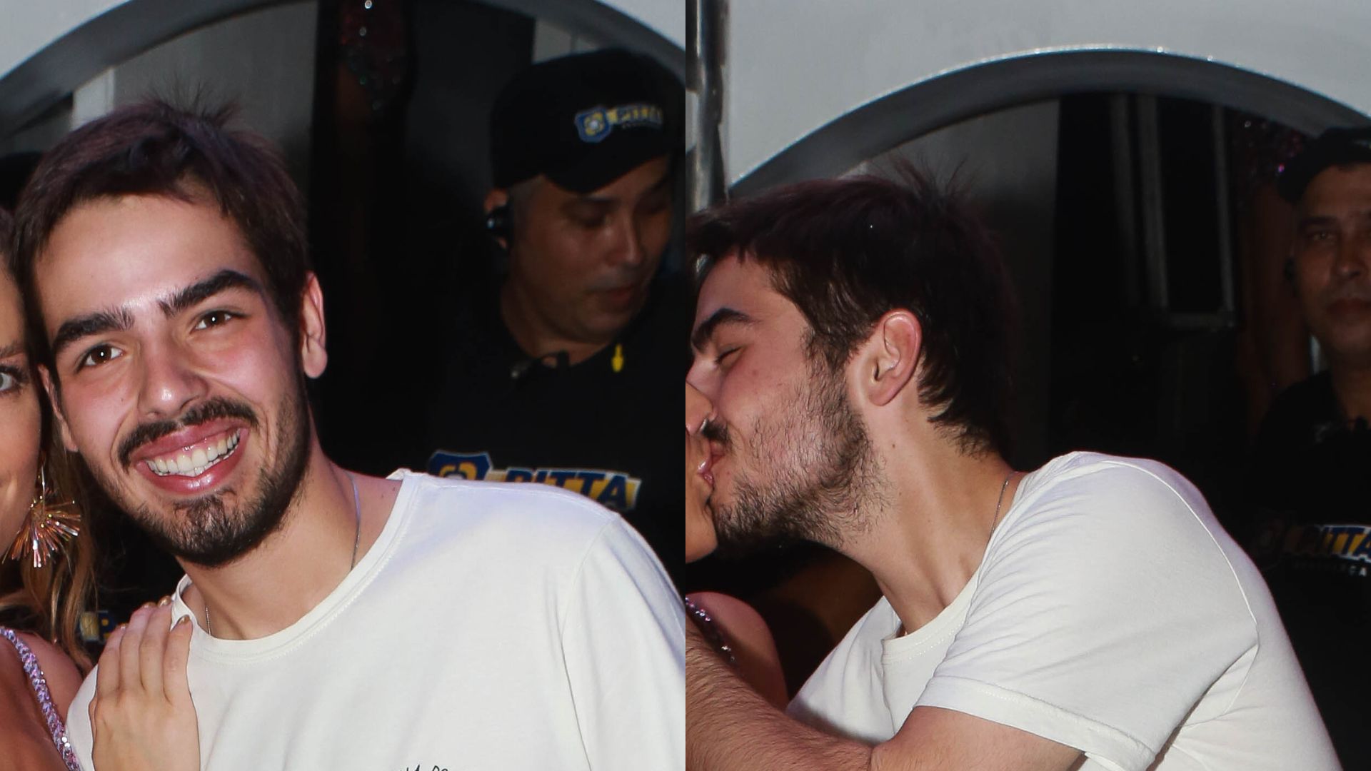 Filho do Faustão lasca beijão em namorada gata em trio elétrico de Salvador