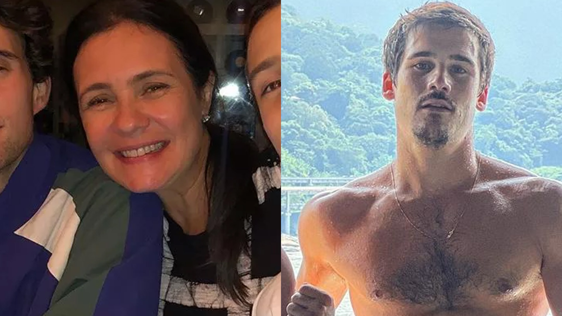 Filho gato de Adriana Esteves treina com Nicolas Prattes e corpo musculoso vira assunto: “Vontade”