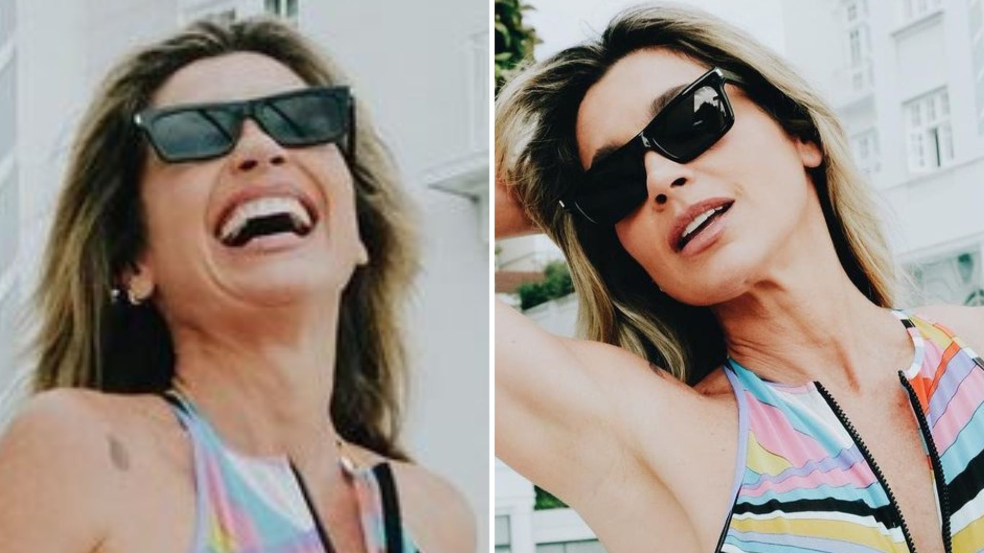 Flávia Alessandra exibe beleza jovial de maiô em hotel de luxo: “Curtindo”