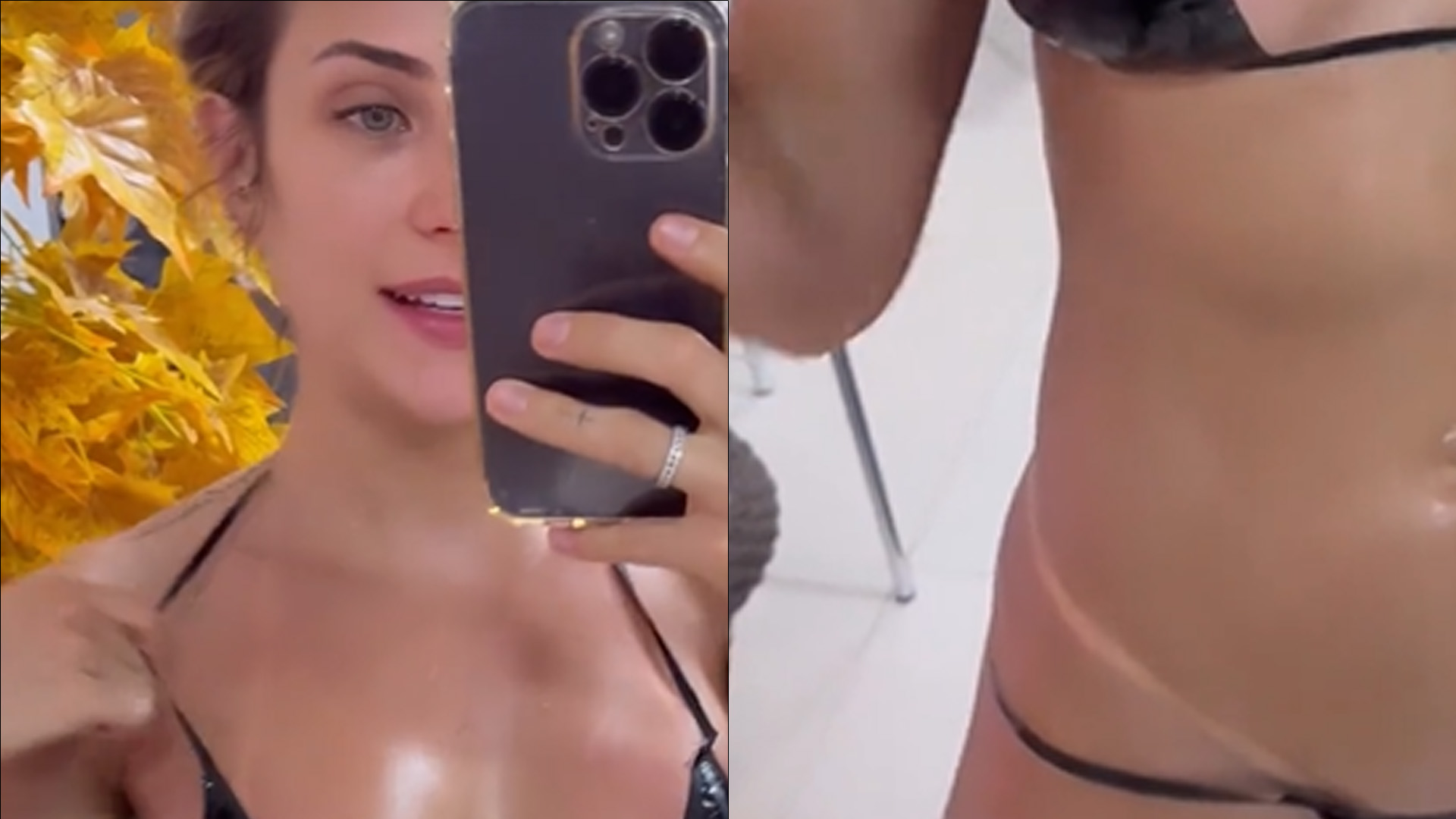 Gabi Martins arrebenta biquíni de fita e intimidade fica exposta: “Marquinha”