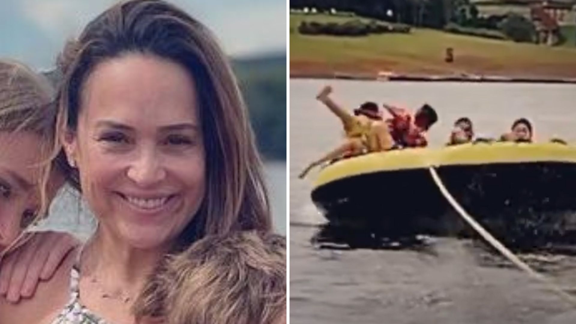Gabriela Duarte e filhos sofrem queda em passeio de barco: “Aquele miquinho”