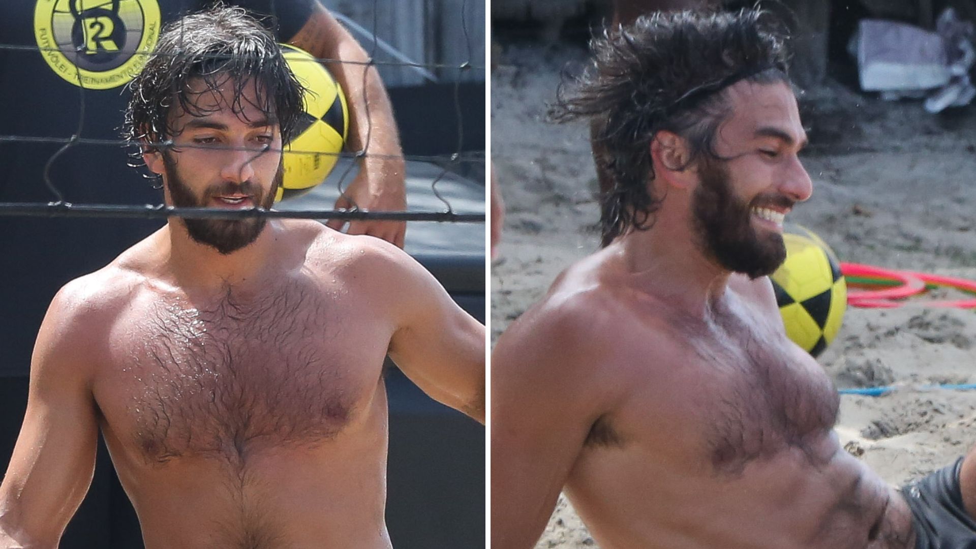 Cobiça é pecado? Marido de Deborah Secco vai à praia com a sunguinha recheada