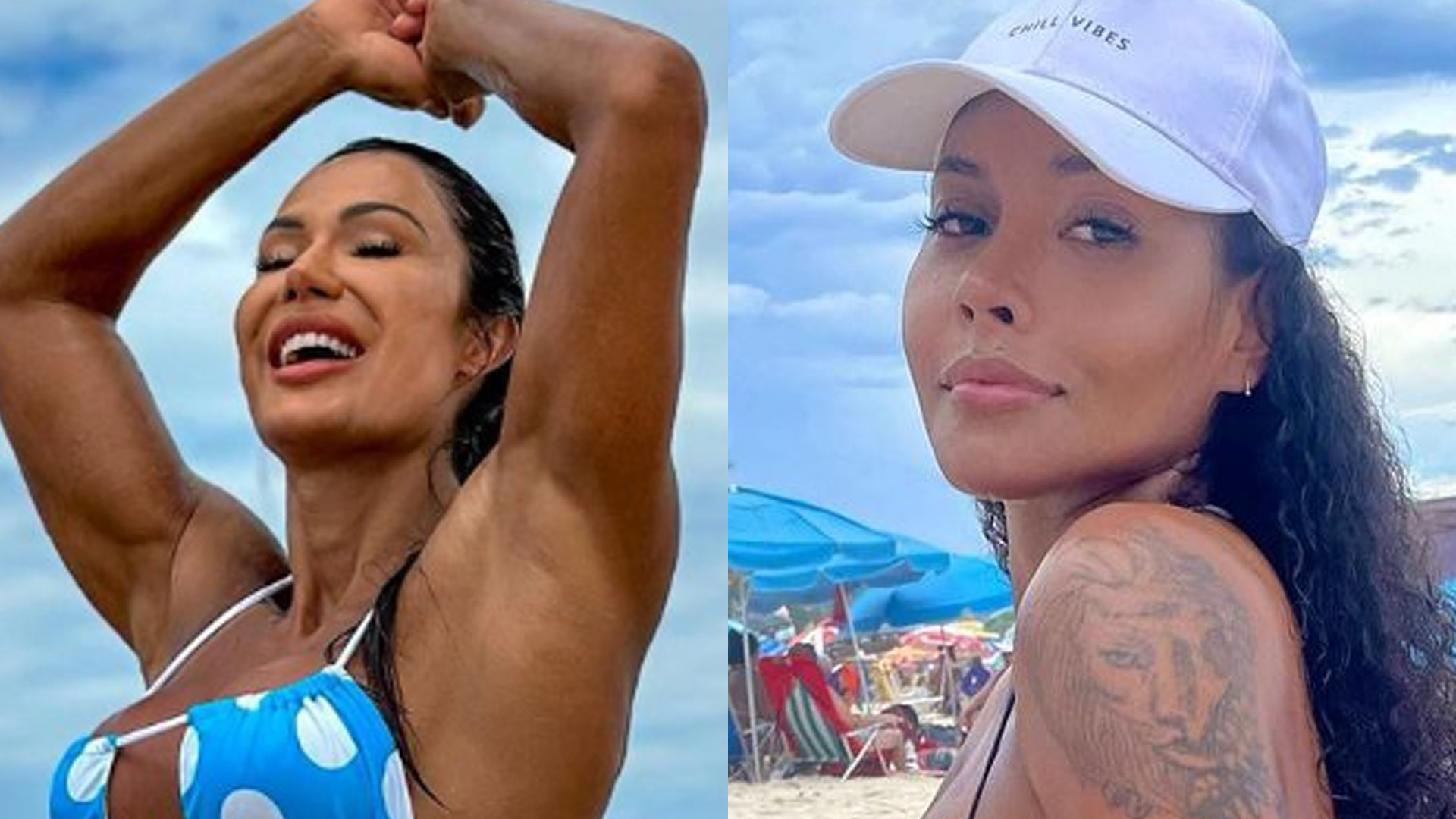 Irmã de Gracyanne Barbosa usa fio dental na praia e faz sucesso: “Deusa”
