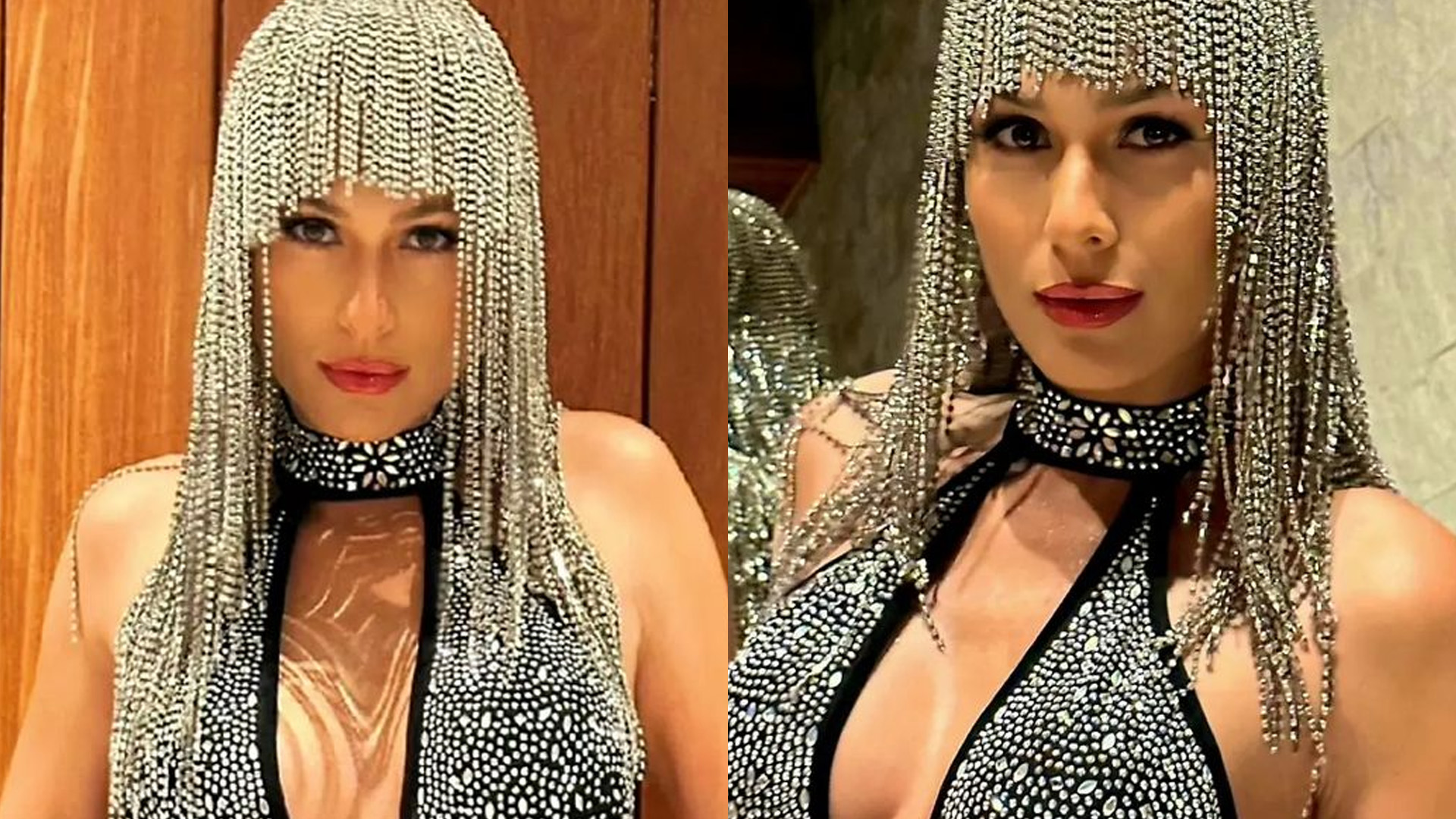 Sem sutiã, Lívia Andrade desenha corpão com decote até o umbigo: “Deusa do Egito”