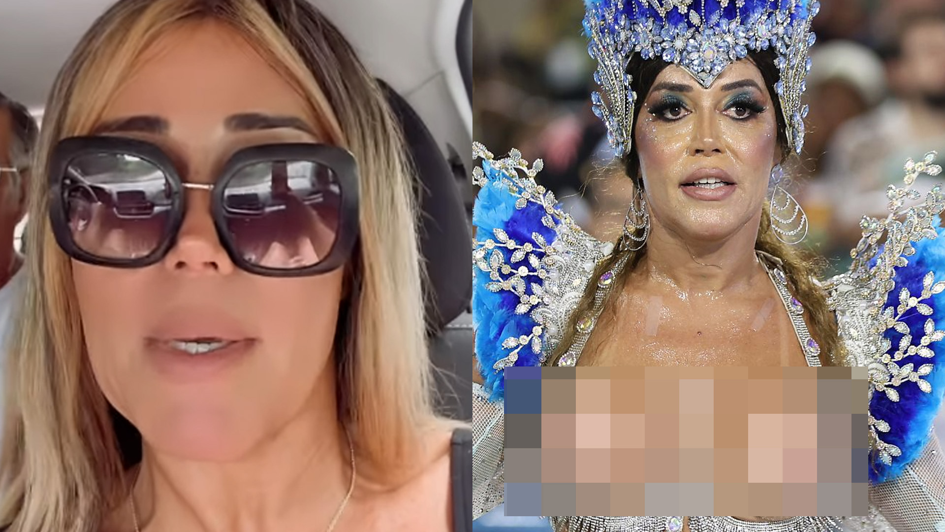Mulher Abacaxi é abandonada pelo marido após desfilar com seios expostos: “Foi embora”