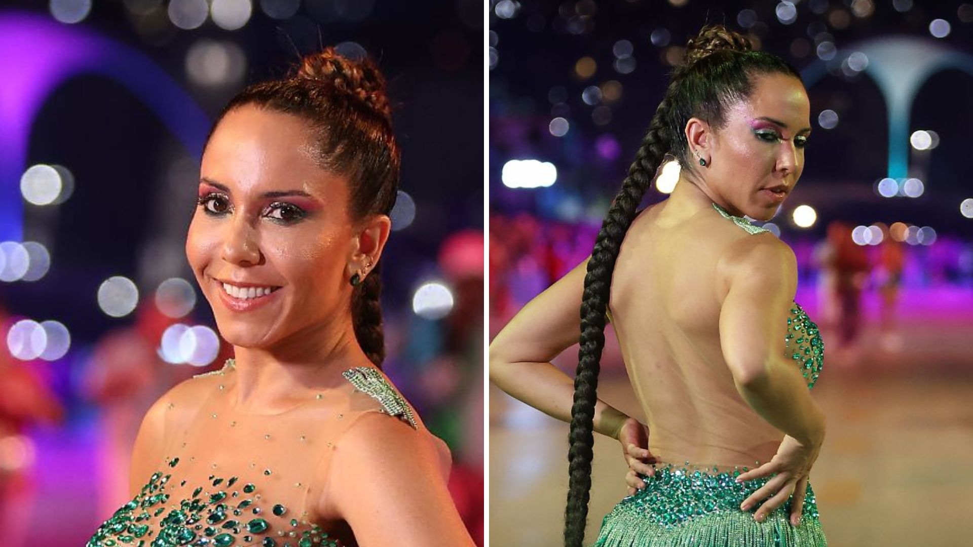 Mulher Melão mostra tudo com body totalmente transparente e empinadinha na Sapucaí