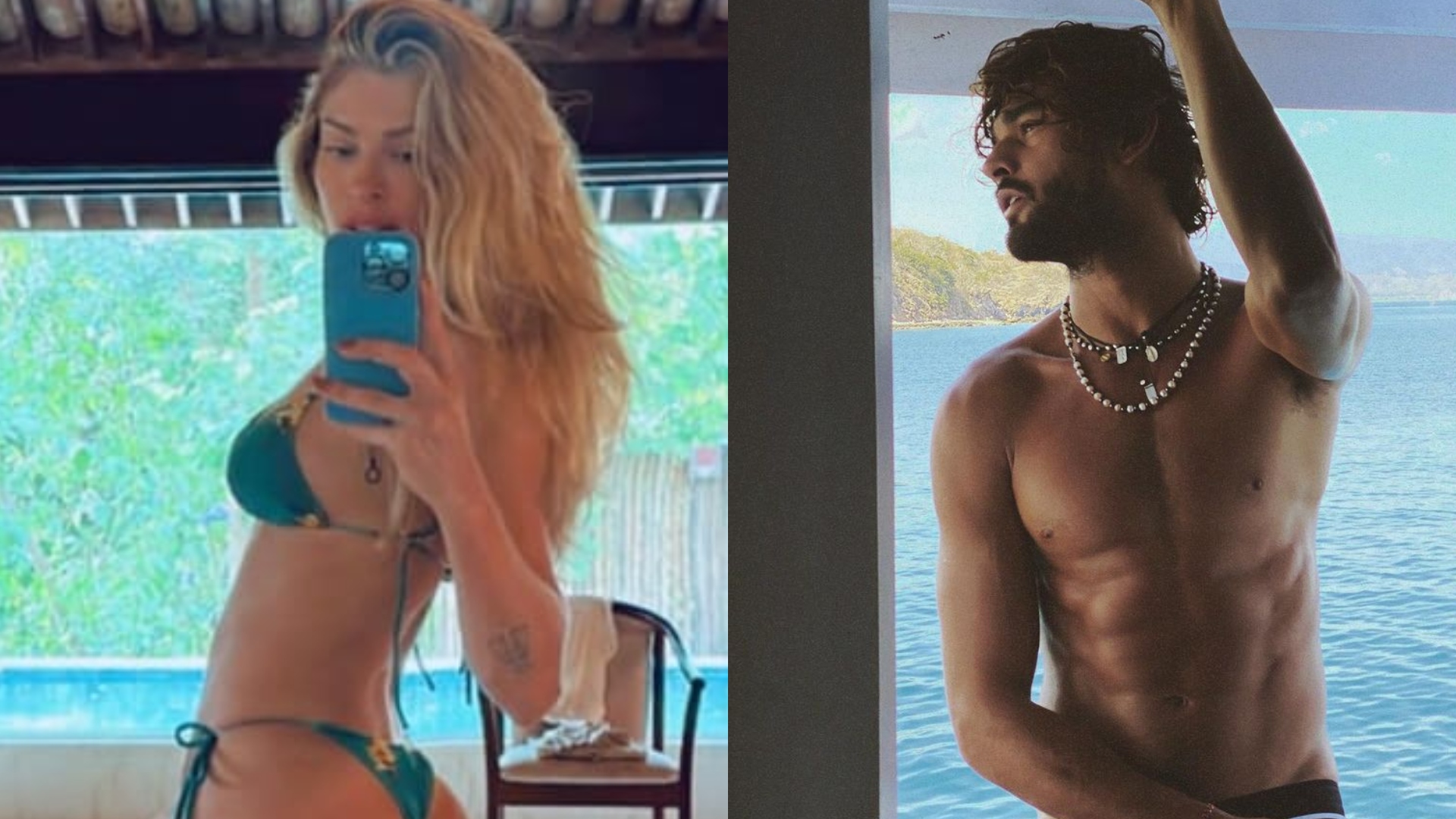 De biquíni, Grazi Massafera vira de ladinho, exibe bumbum no espelho e deixa affair babando