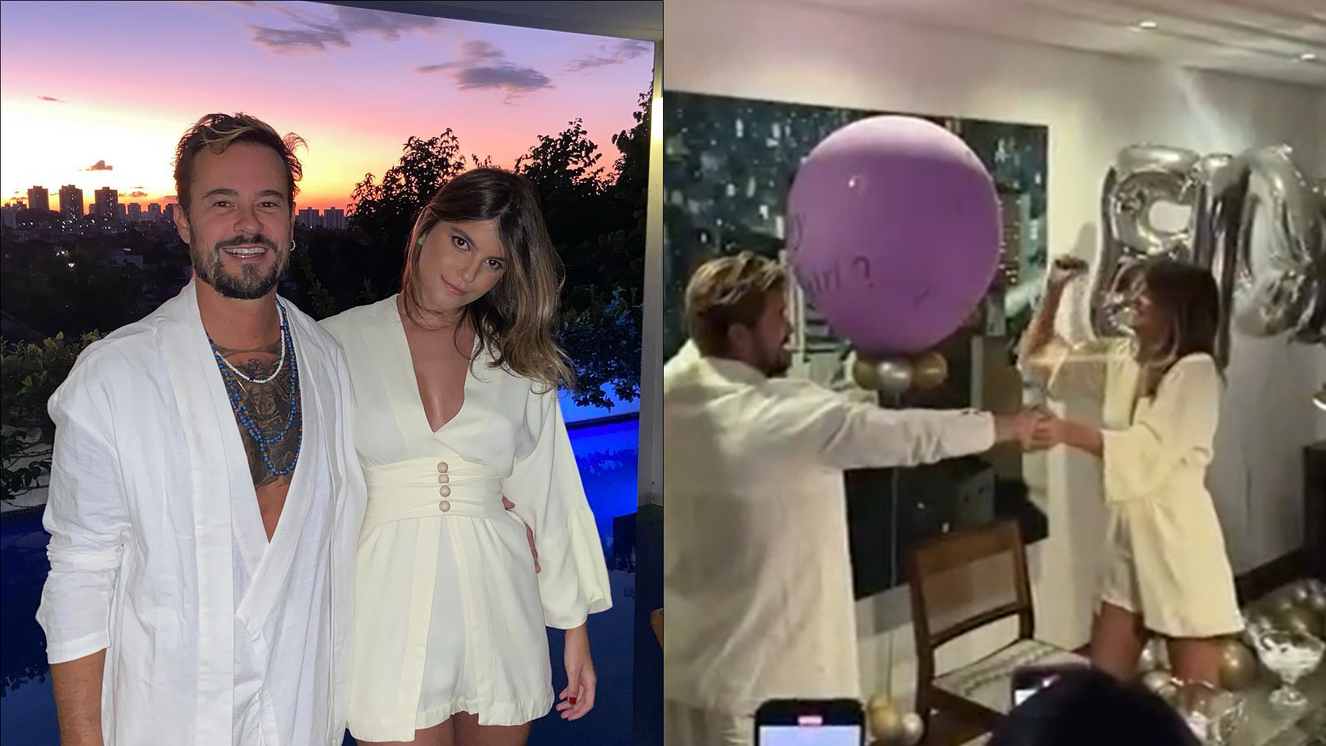 Em Chá Revelação, Paulo Vilhena descobre sexo do filho e anuncia nome: “Muito amor”