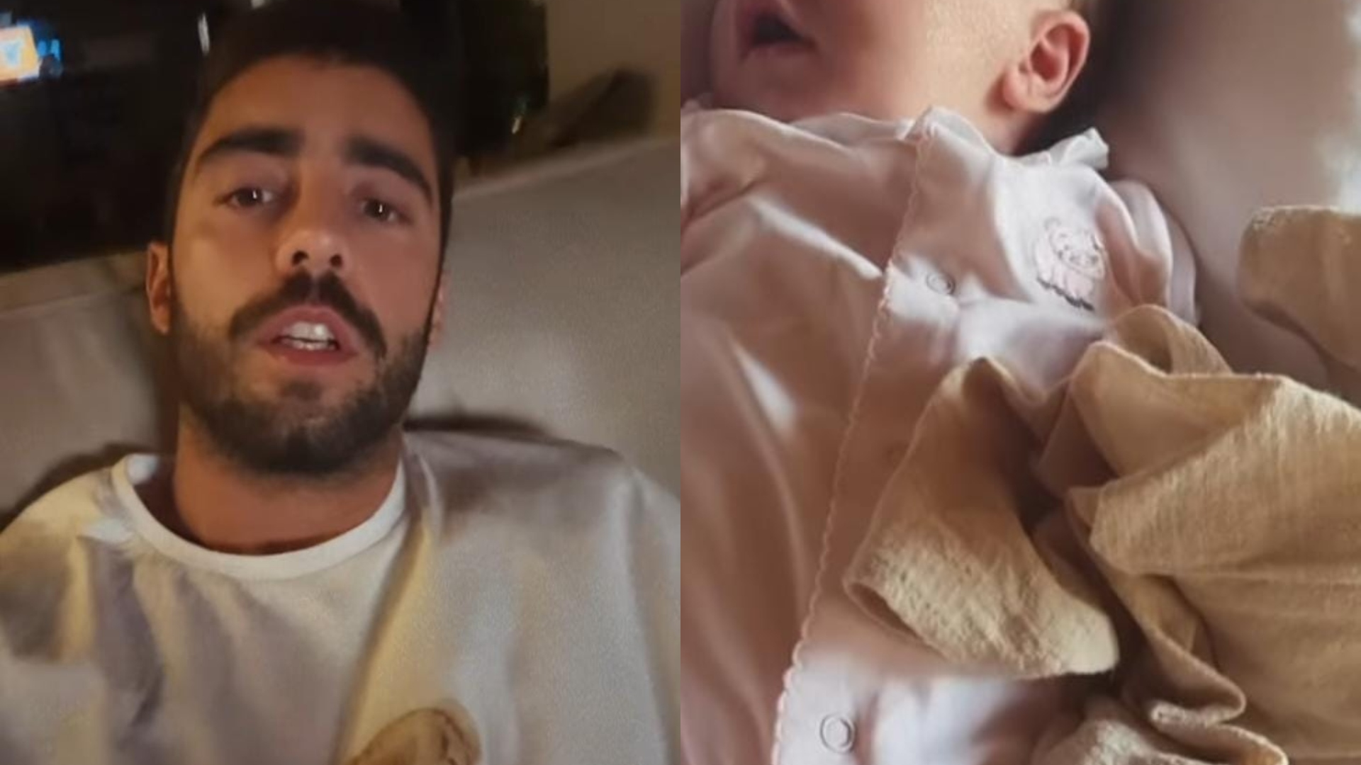 Na madrugada, Pedro Scooby surge em momento inédito com a filha e conta: “Dorme igual ao pai”
