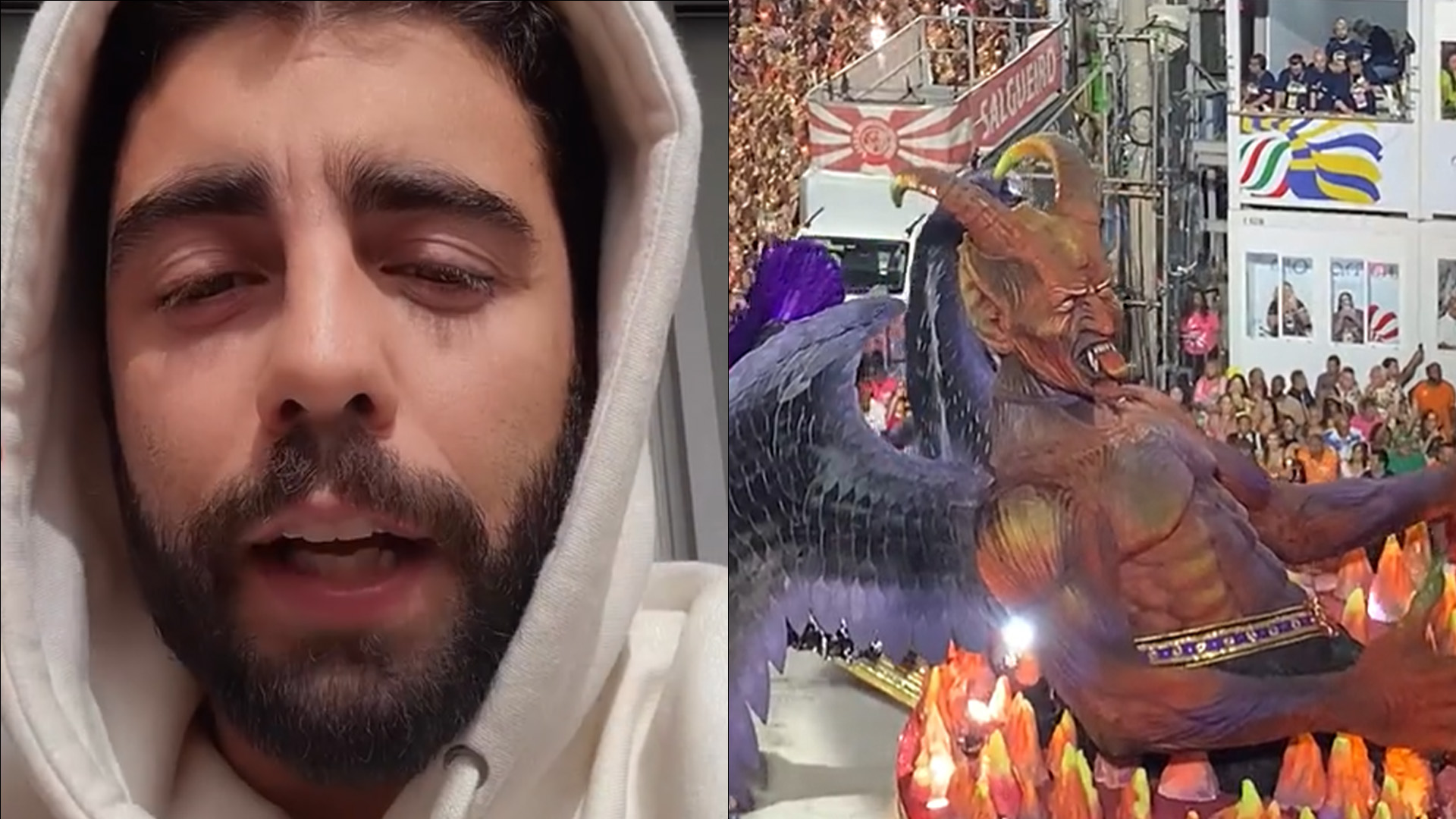 Sincerão, Pedro Scooby defende alegoria do diabo da Salgueiro: “Não vai para o céu”