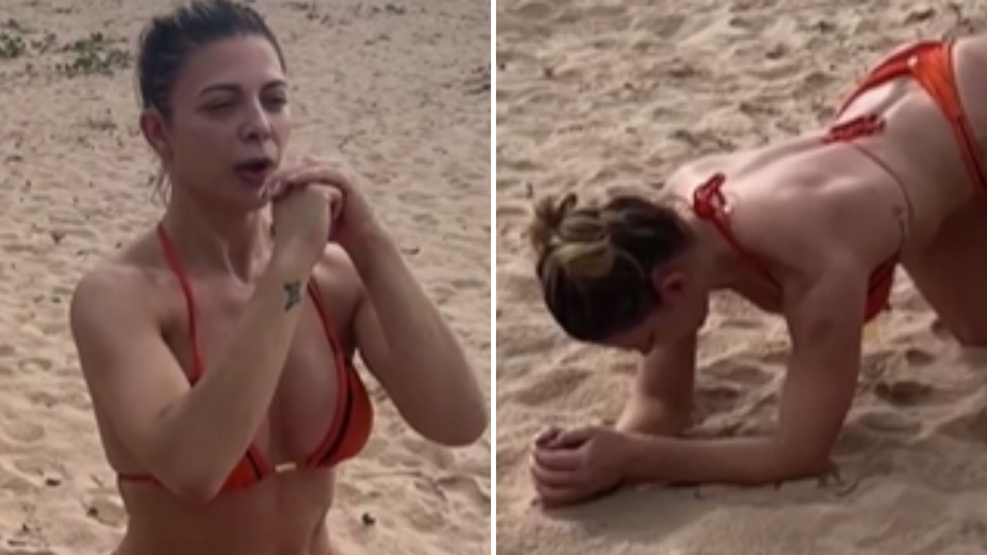 Aos 44 anos, Sheila Mello joga o bumbum para cima ao treinar de biquíni: “Tudo durinho”