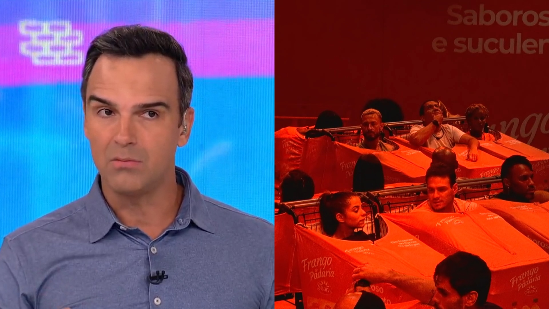 BBB23: Tadeu Schmidt dá bronca em brothers durante Prova de Resistência: “Pra fora”