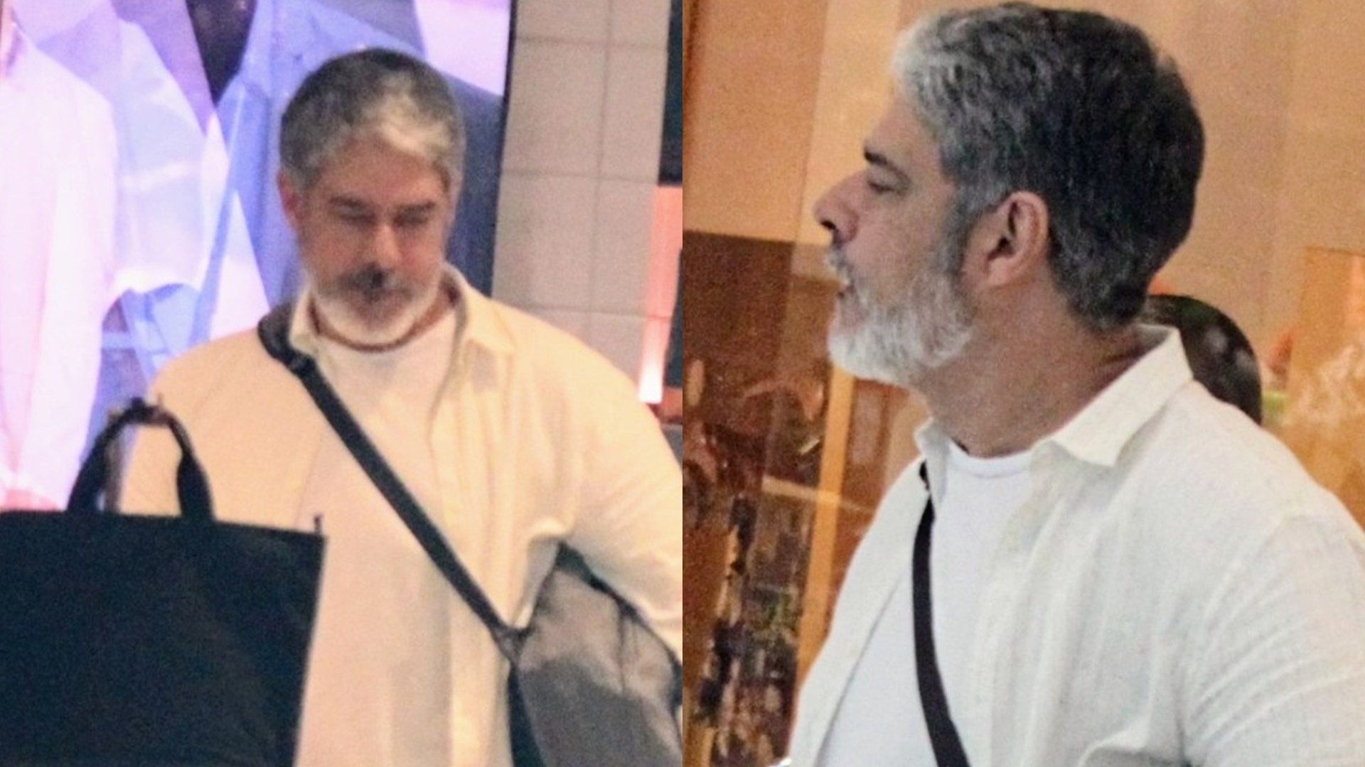 William Bonner é flagrado passeando em shopping após passar por cirurgia delicada