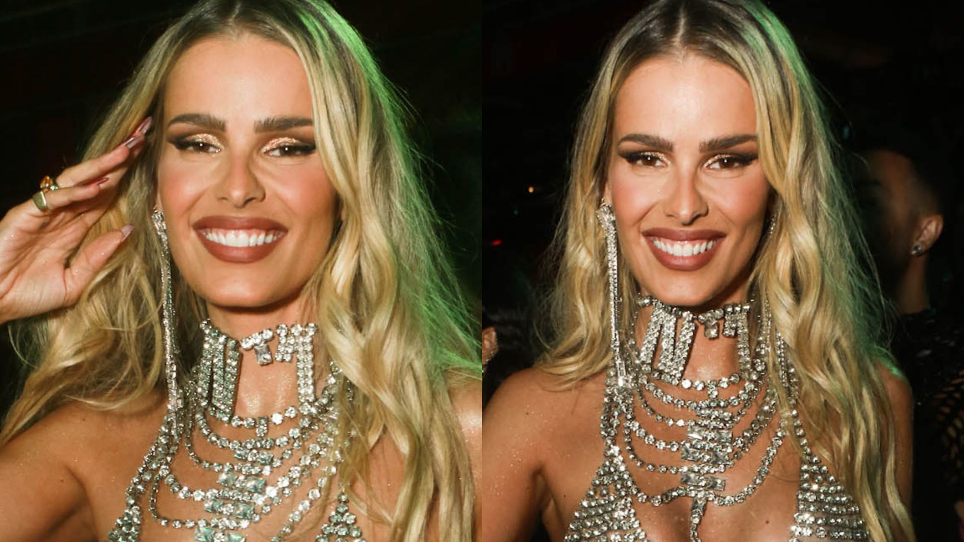 Yasmin Brunet não cobre quase nada e quase revela intimidade na Sapucaí