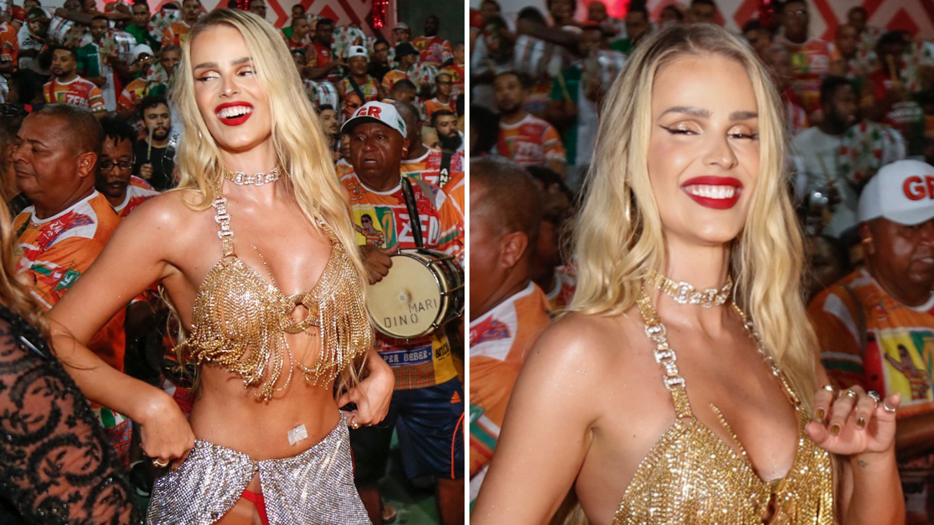 Que situação! Yasmin Brunet ‘paga calcinha’ ao sambar com minissaia improvisada