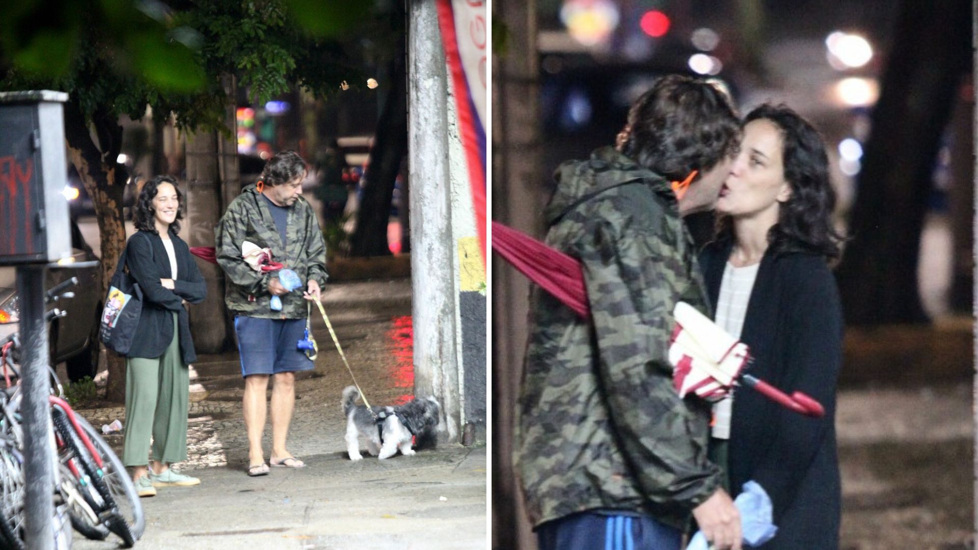 Em momento raríssimo, Adriana Birolli é flagrada trocando beijos tímidos com o namorado