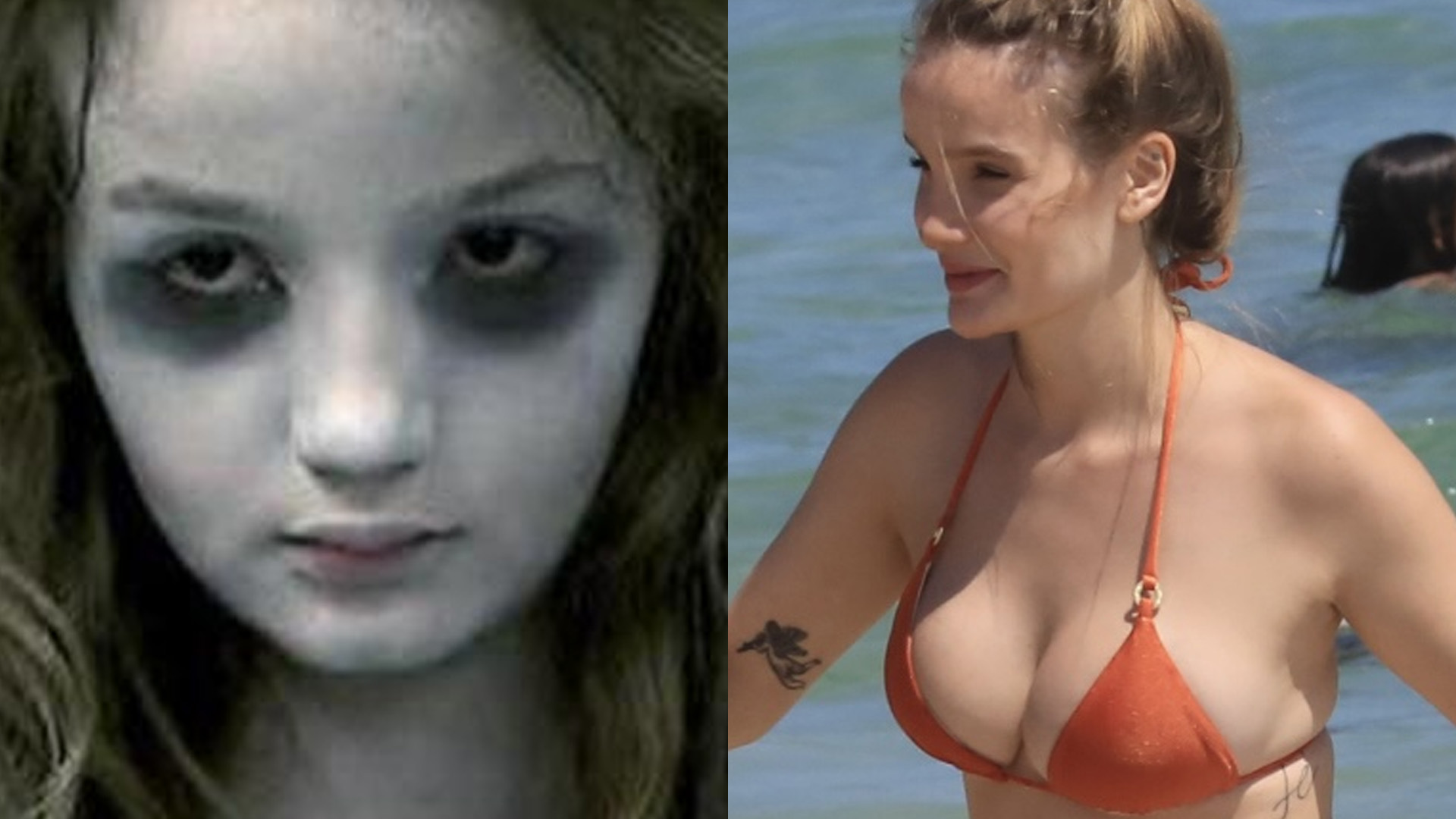 Menina Fantasma do SBT, Anna Livya Padilha aparece com barriguinha de grávida na praia