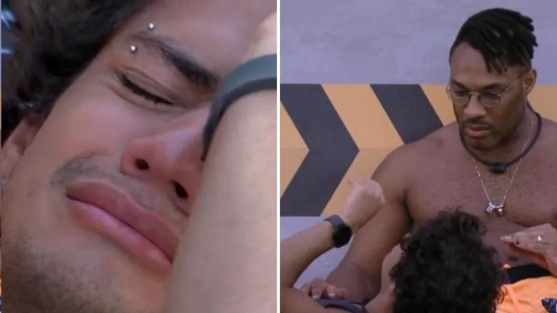 BBB23: Gabriel Santana chora ao conversar com Fred Nicácio: “Não se coloque nesse lugar”