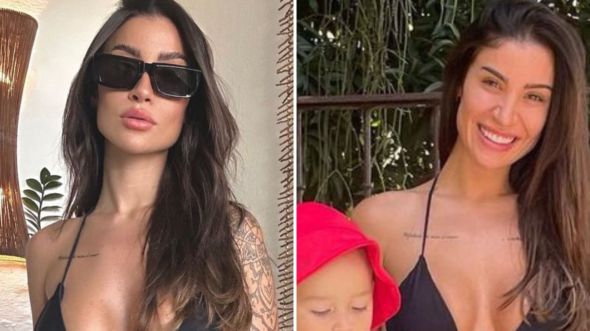 Ex-BBB Bianca Andrade posa com o filho e exibe barriga sarada de fio-dental: “Bomba”