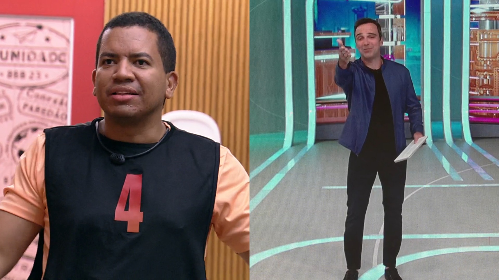 BBB23: Bruno toma bronca de Tadeu Schmidt em primeiro ao vivo: “Vai quebrar o braço”